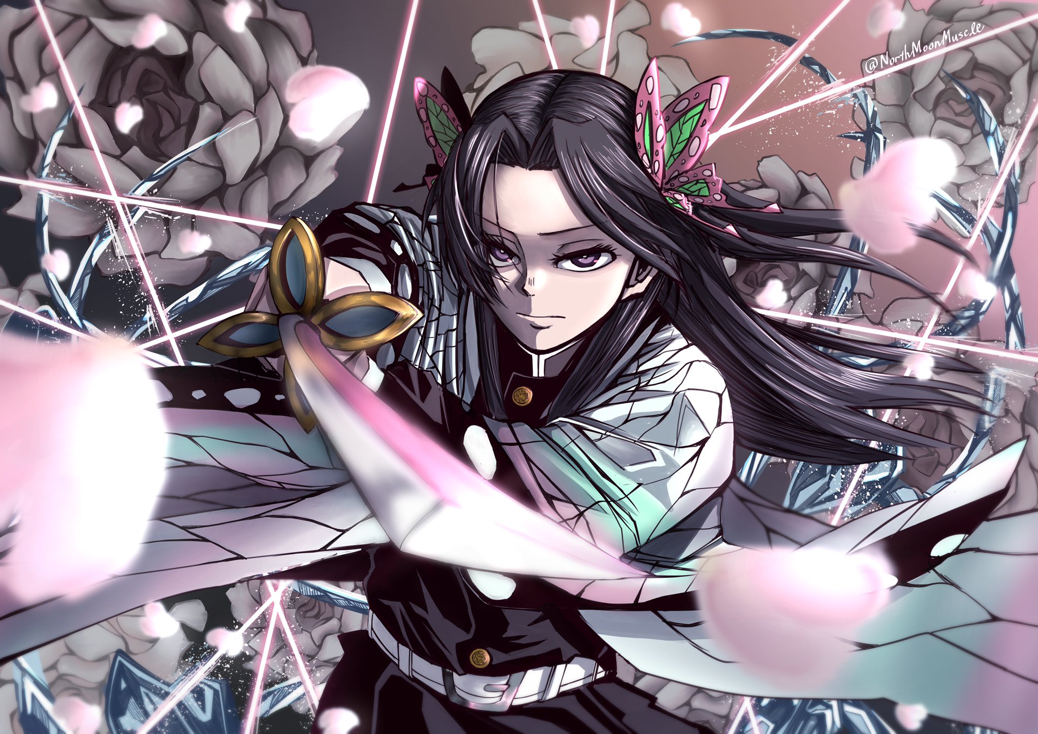 Download Sanemi Shinazugawa Kanae Kocho Anime Demon Slayer: Kimetsu No Yaiba HD Wallpaper