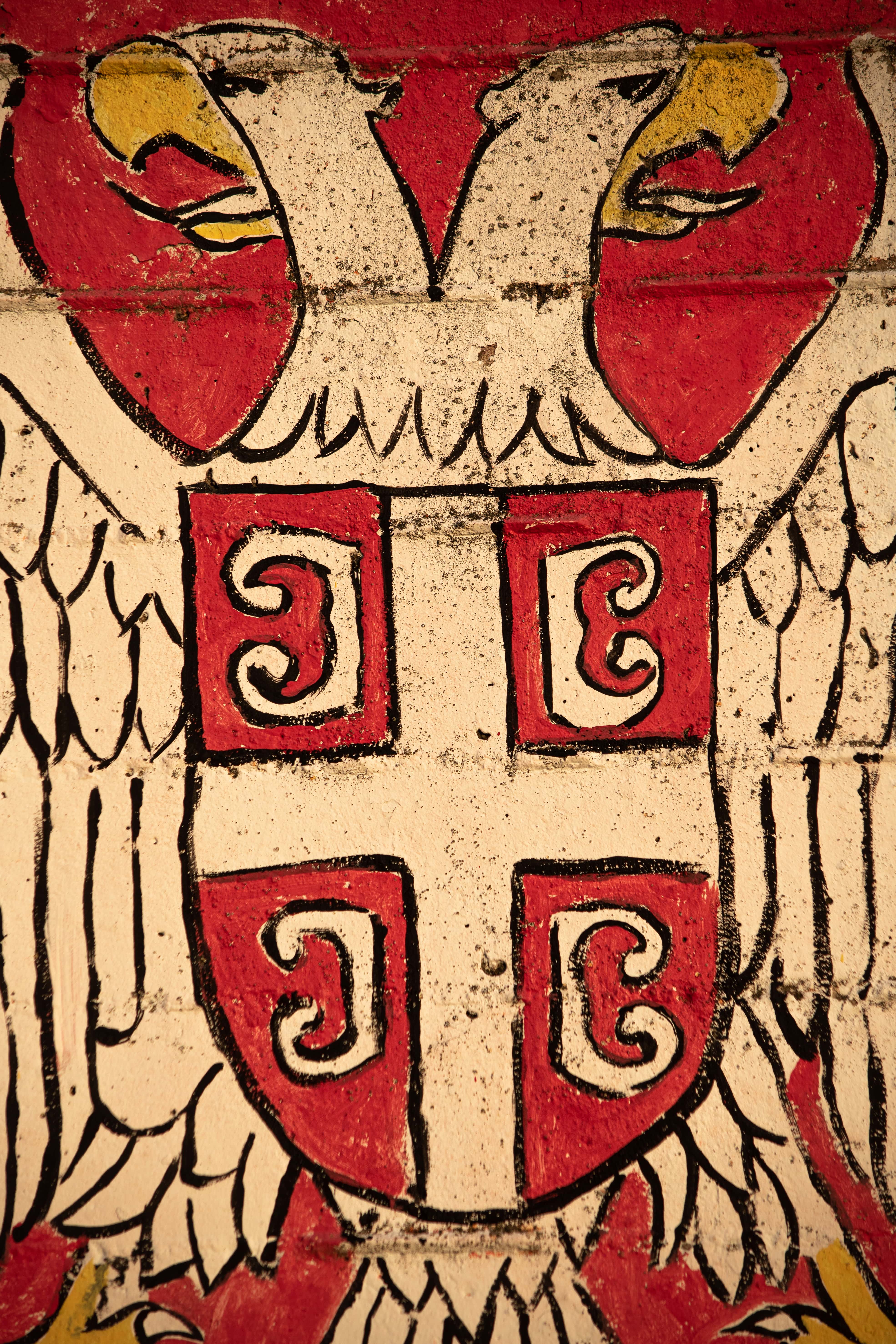 Free picture: eagle, heritage, patriotism, Serbia, heraldry, graffiti, symmetry, democracy, sign, democratic republic