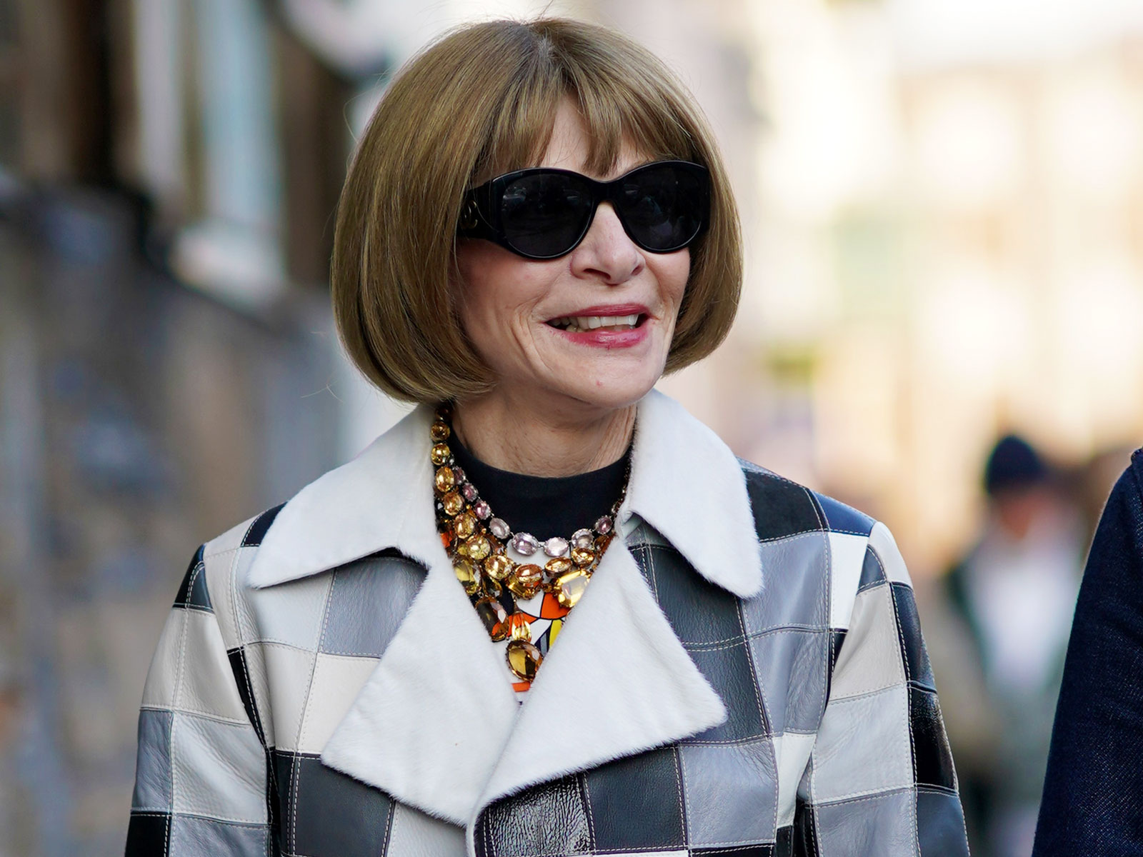 The Affordable Accessory Anna Wintour Wore to Paris Couture. Fringed Edge Scarf