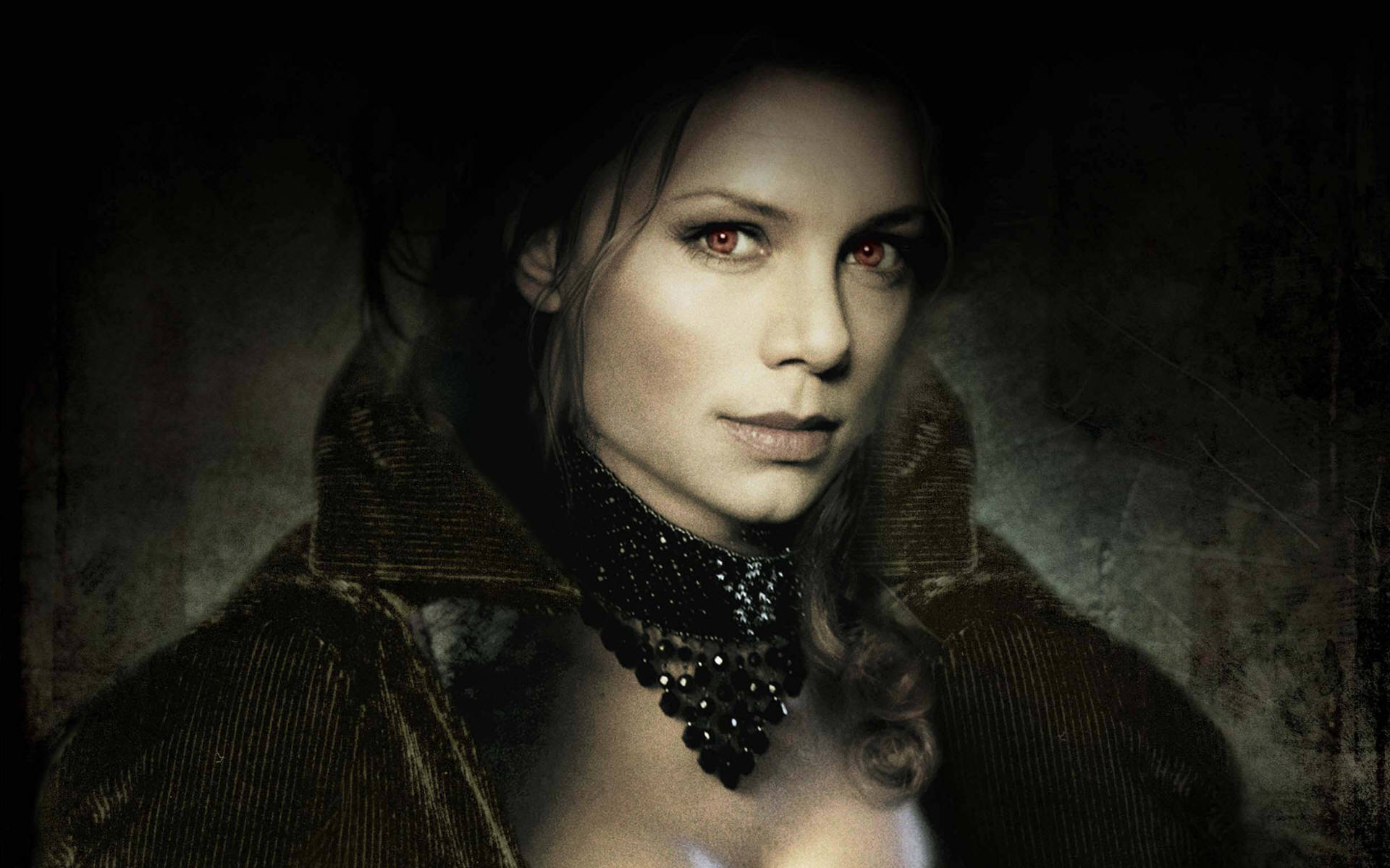Wallpaper portrait, red eyes, Pete Wilson, Her name was Nikita, Peta Wilson, La femme Nikita, Highlander for mobile and desktop, section девушки, resolution 1920x1200