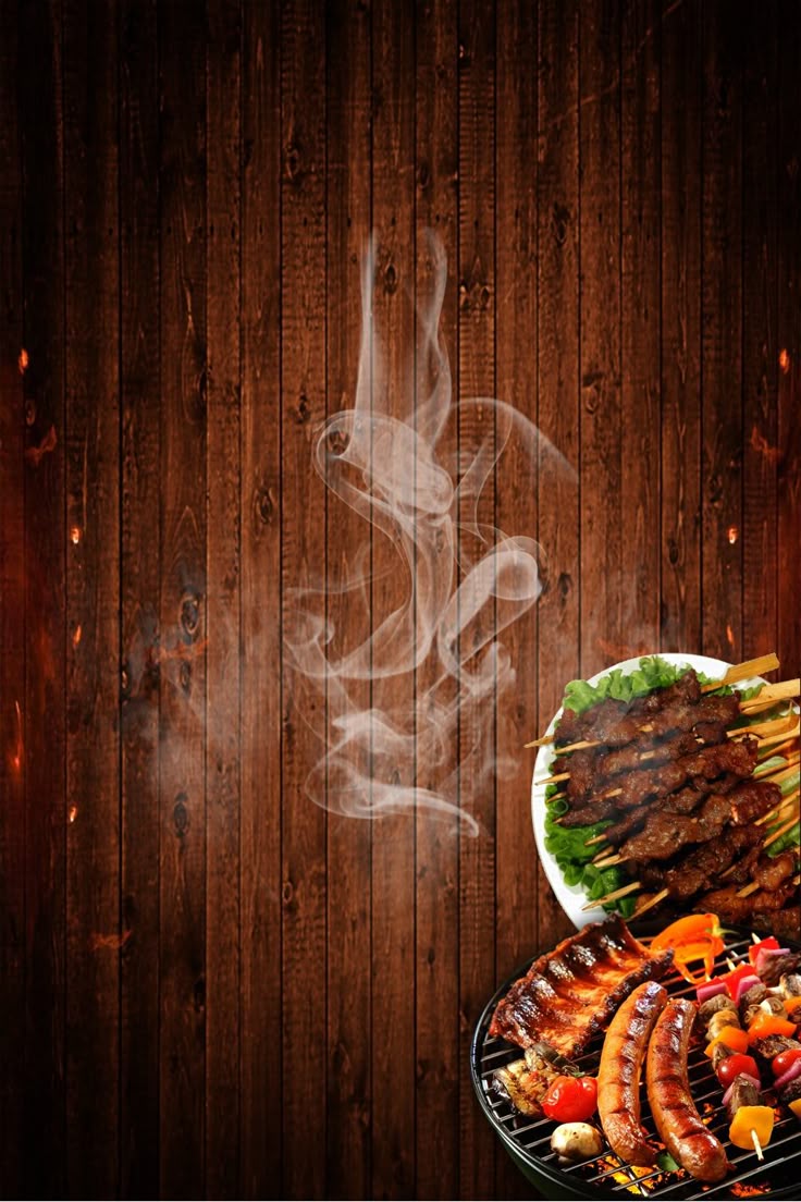 Bbq Food And Drink Poster Background Wallpaper Image For Free Download