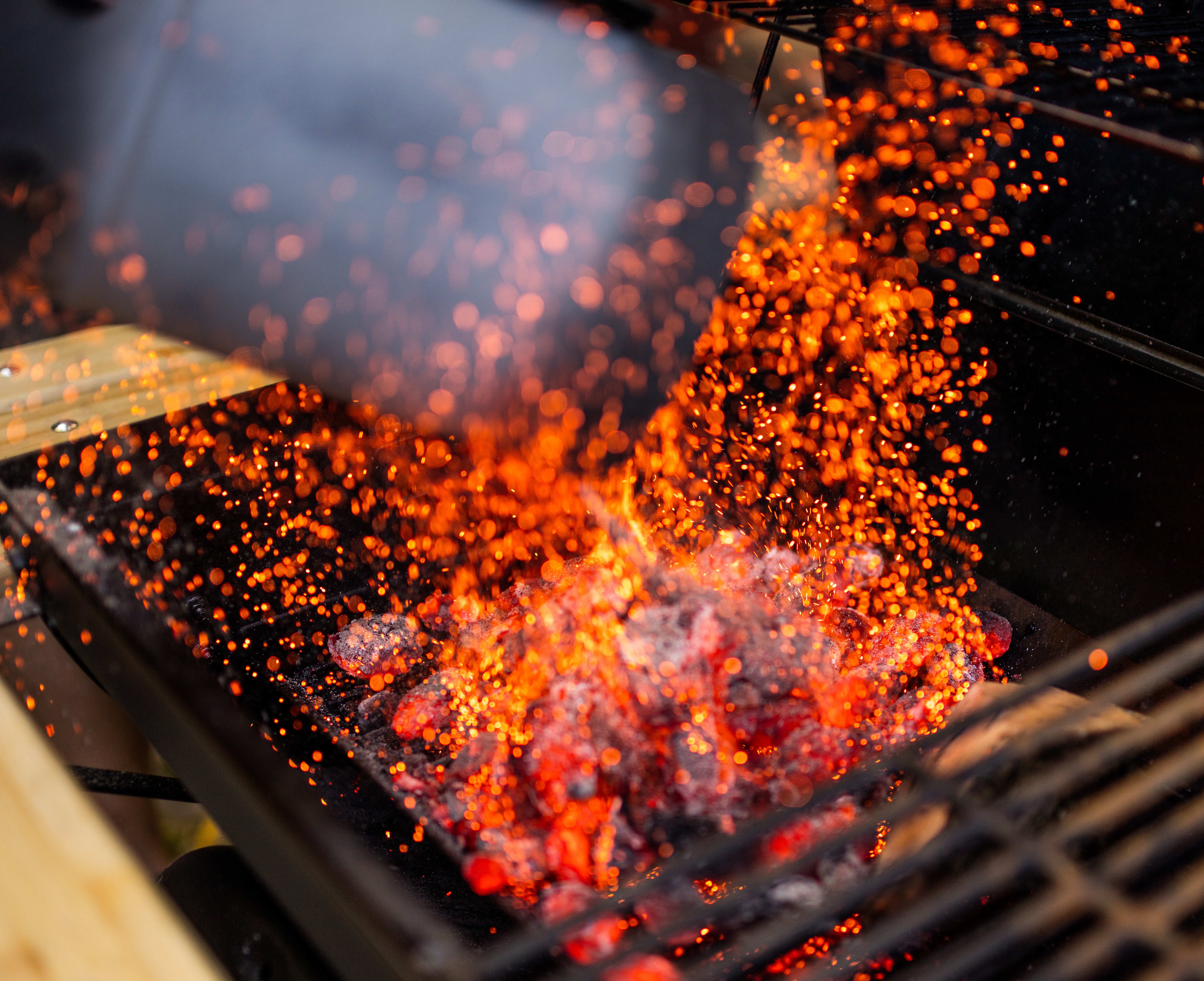 Free Image, red, color, bbq, fire, barbecue, grill, charcoal, burning, macro photography, hot flame, geological phenomenon 5955x4853