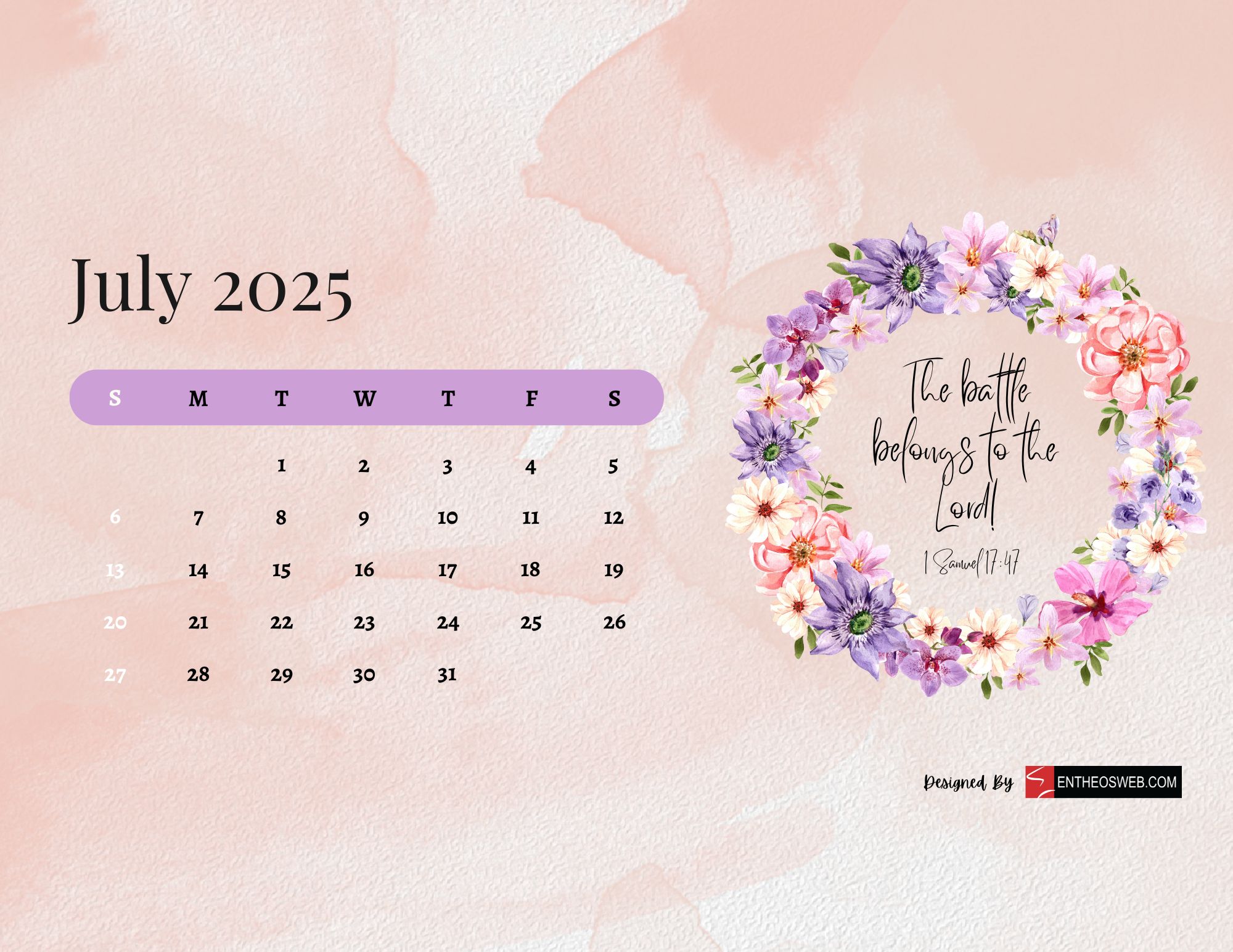 July 2025 Calendar Printables