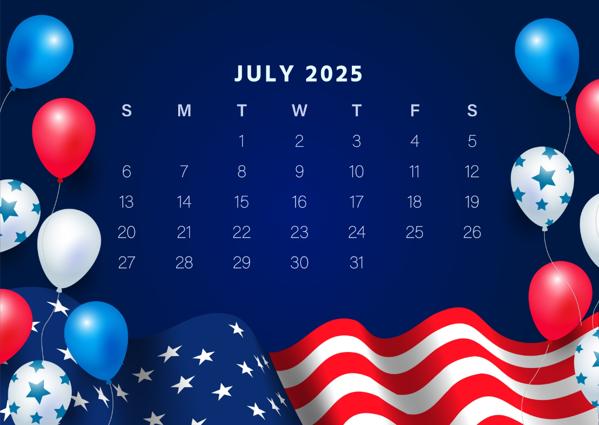 Free July 2025 Calendar to Edit Online