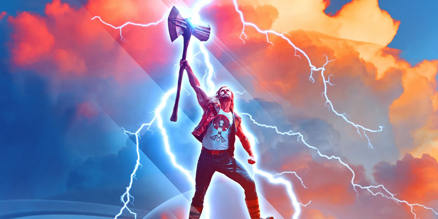 Thor Wields Stormbreaker In First Love & Thunder Movie Poster