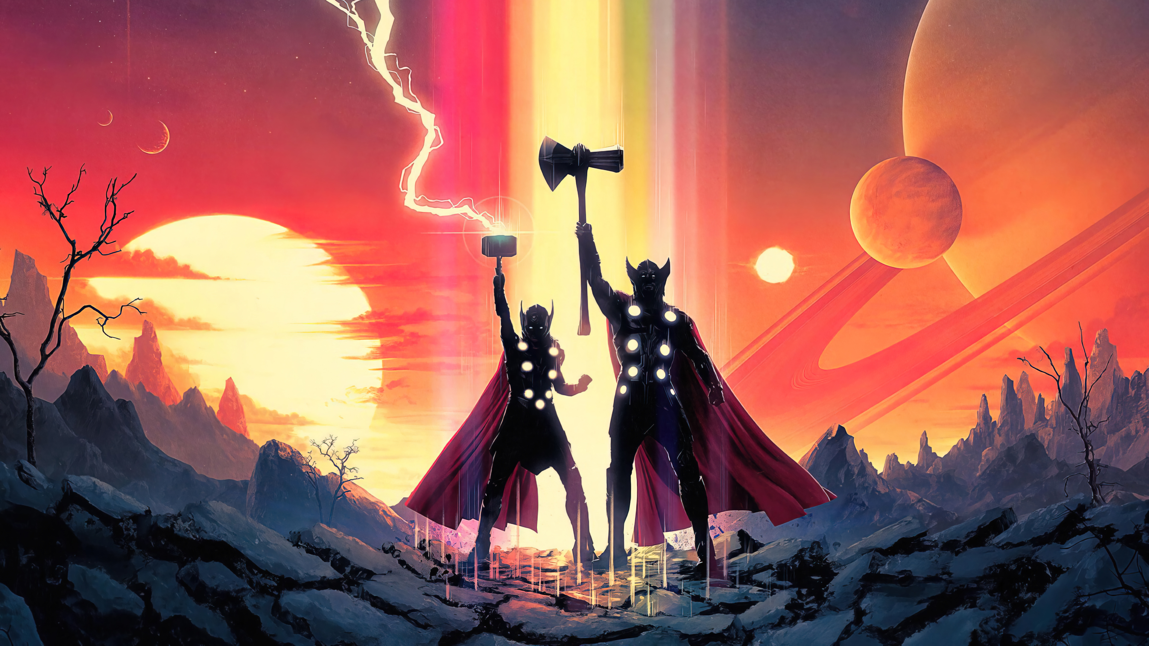 Thor Love and Thunder 4K Poster Wallpaper HD PC h
