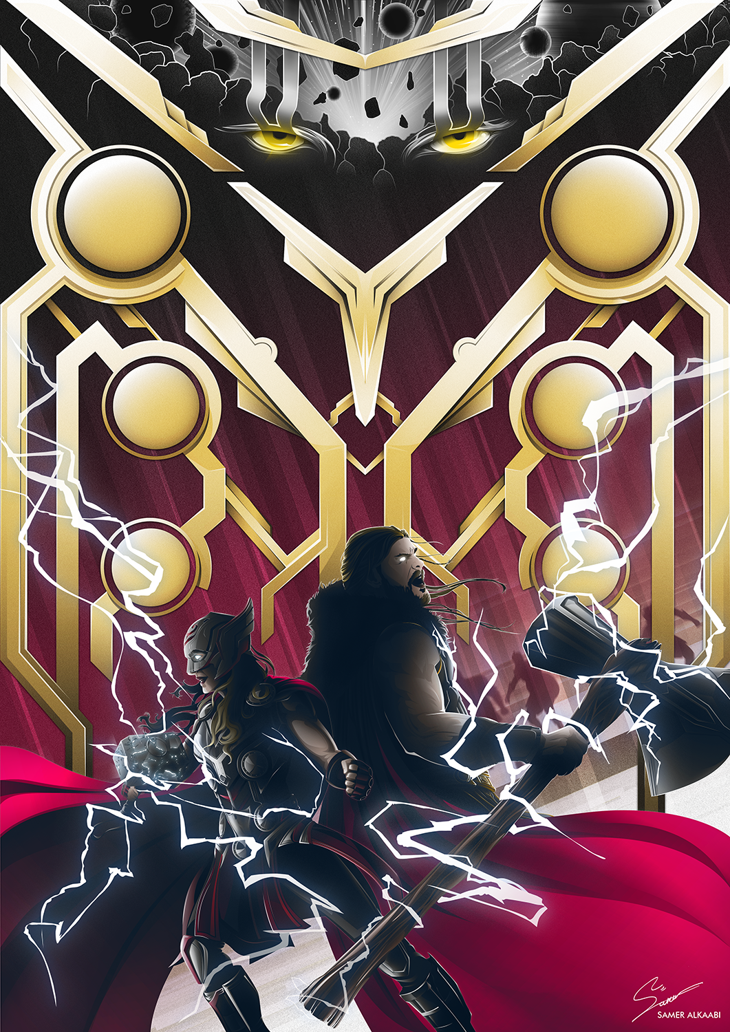 Thor Love And Thunder Poster. Poster By Samer Alkaabi