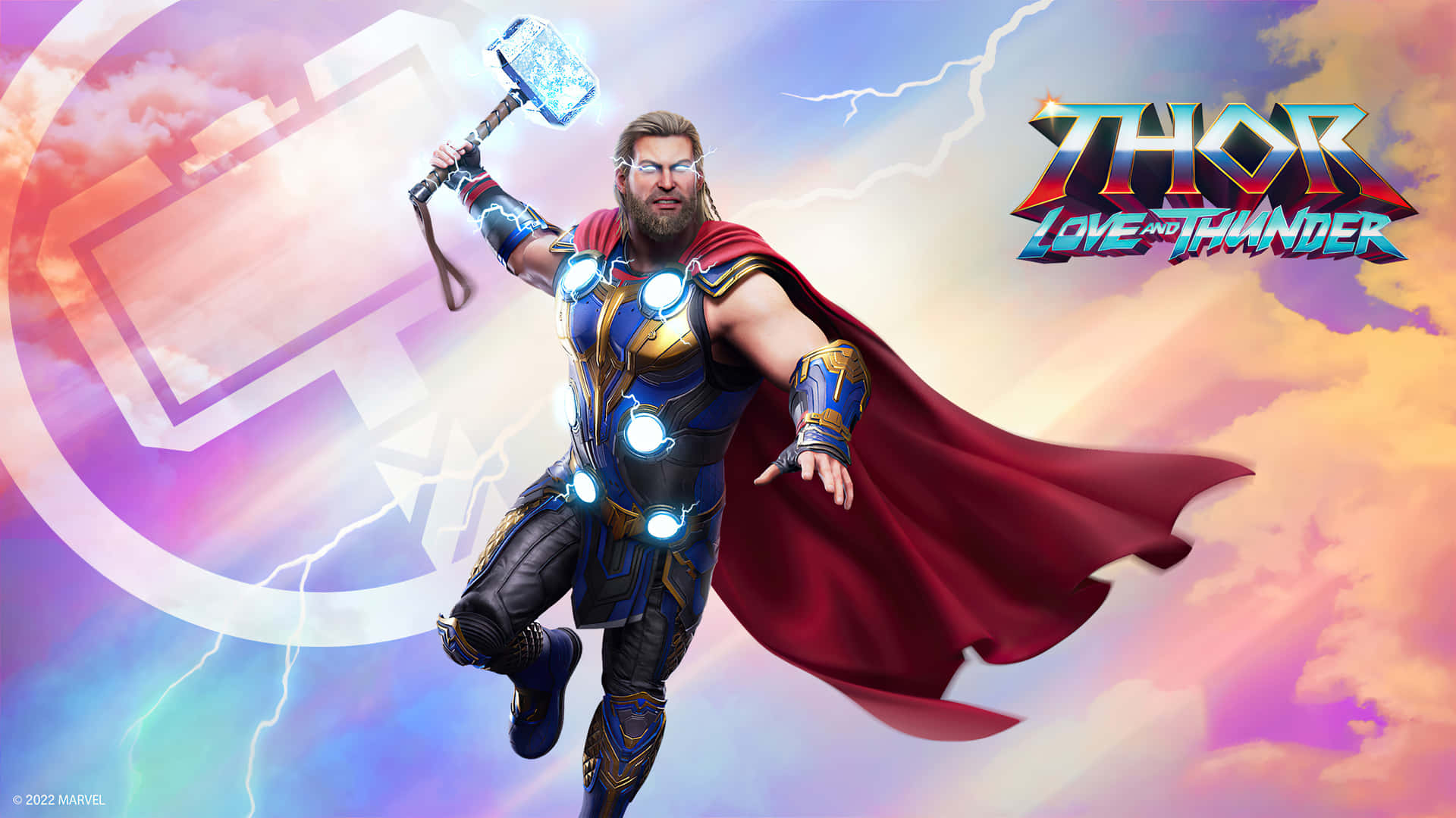 Download Thor Love And Thunder Marvel 3440x1440 Poster Wallpaper