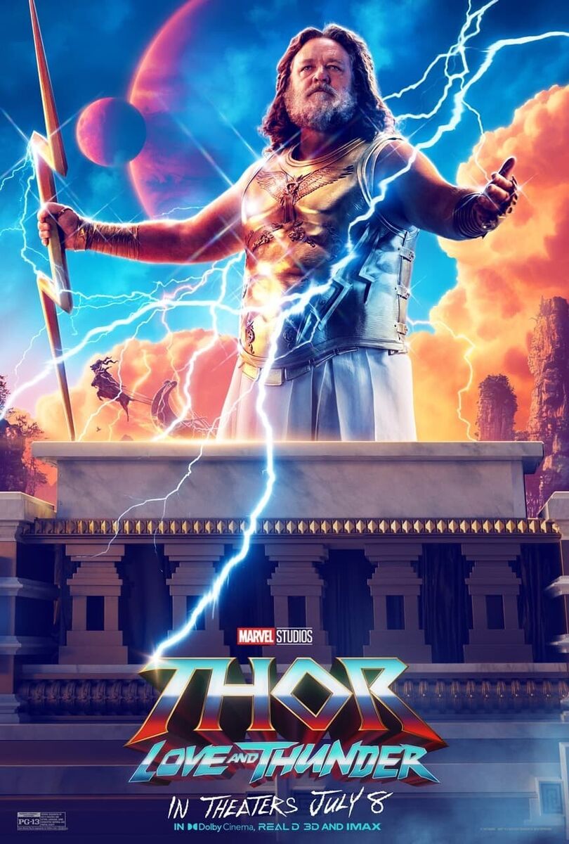 2022 Marvel Thor Love & Thunder Poster Print Avengers Zeus ⚡