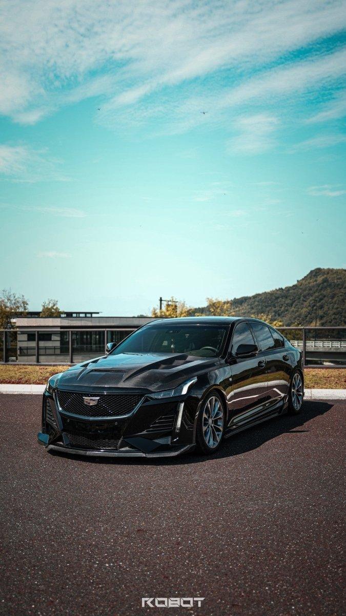 Robot Craftsman Cadillac CT5 CT5 V Sport Base Aftermarket Parts Craftsman's Side Skirts Carbon FRP Carbon Woven Matte