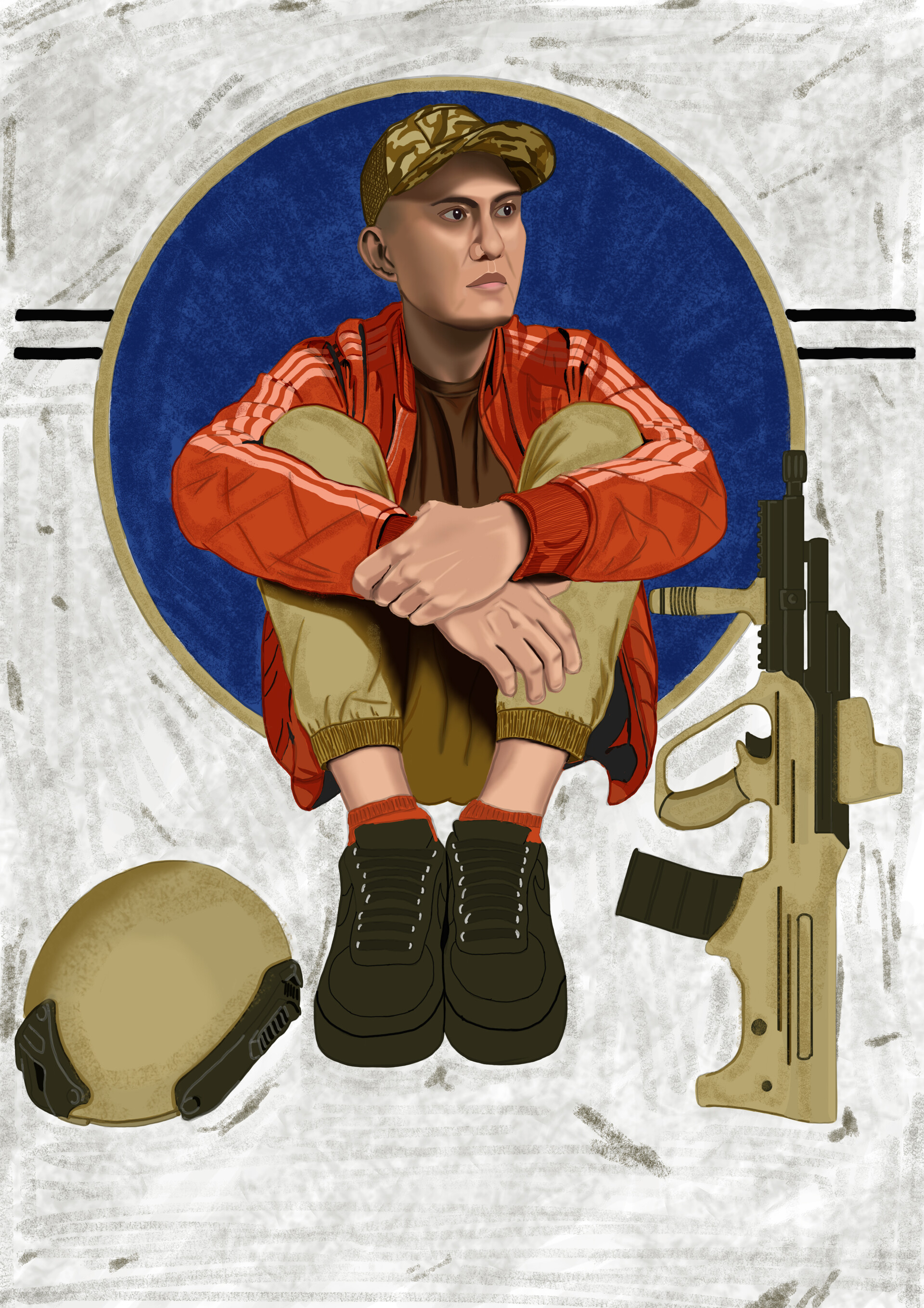 Self Portrait With J.C Leyendecker Master Painting Study (Digital)