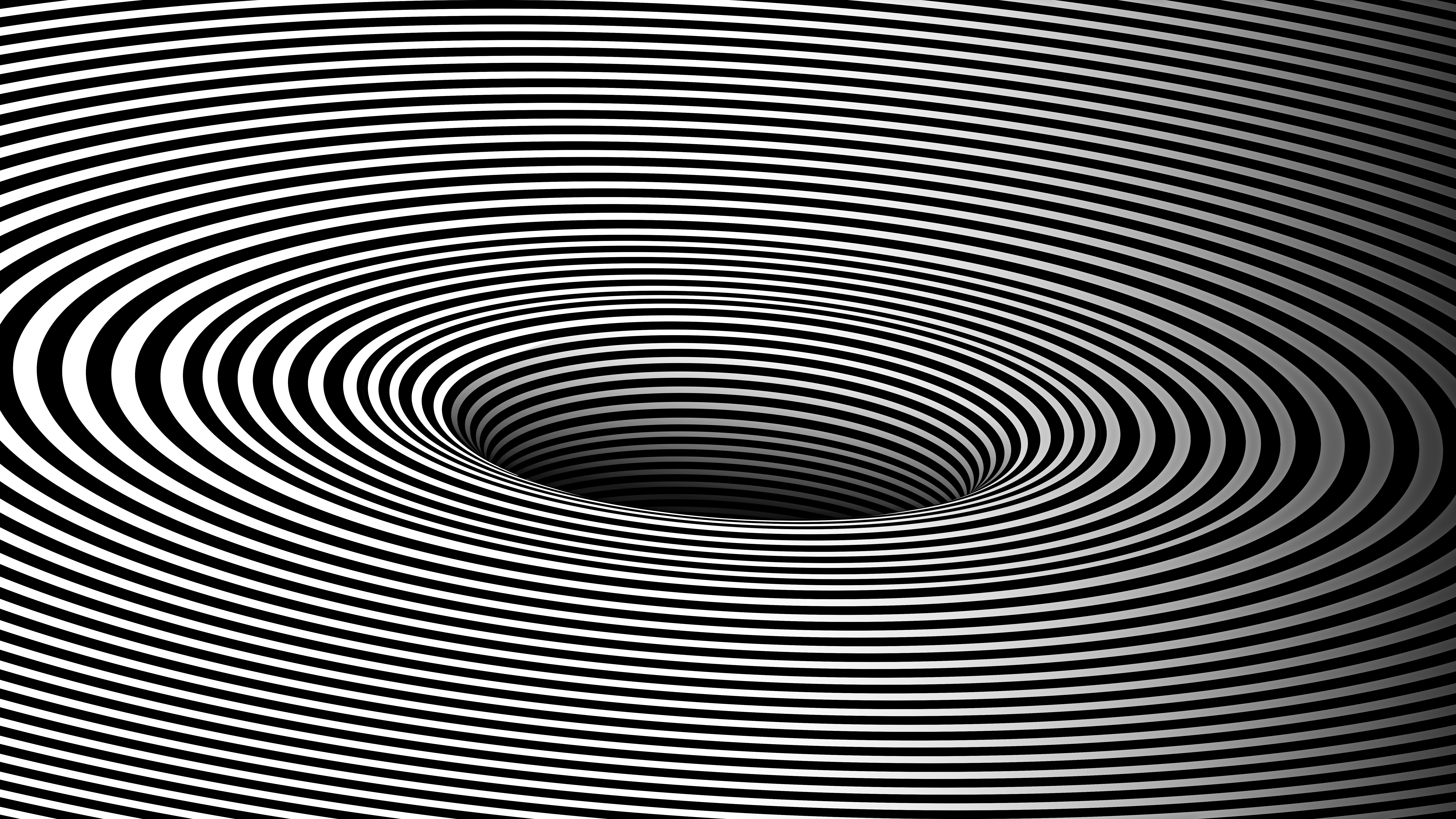Download Black & White Optical Illusion Artistic Illusion 8k Ultra HD Wallpaper