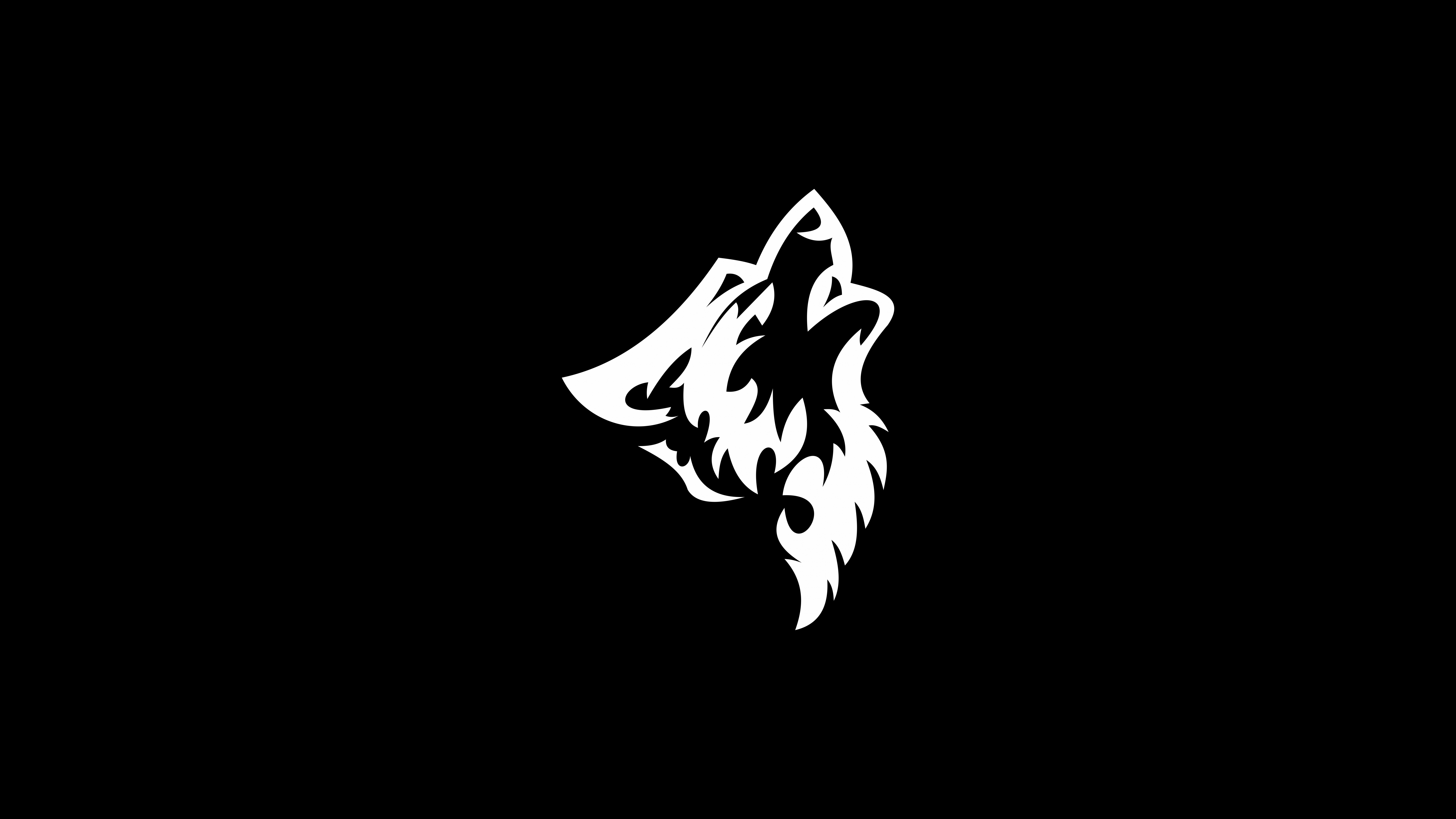 Download Wolf Black & White Animal Artistic 8k Ultra HD Wallpaper
