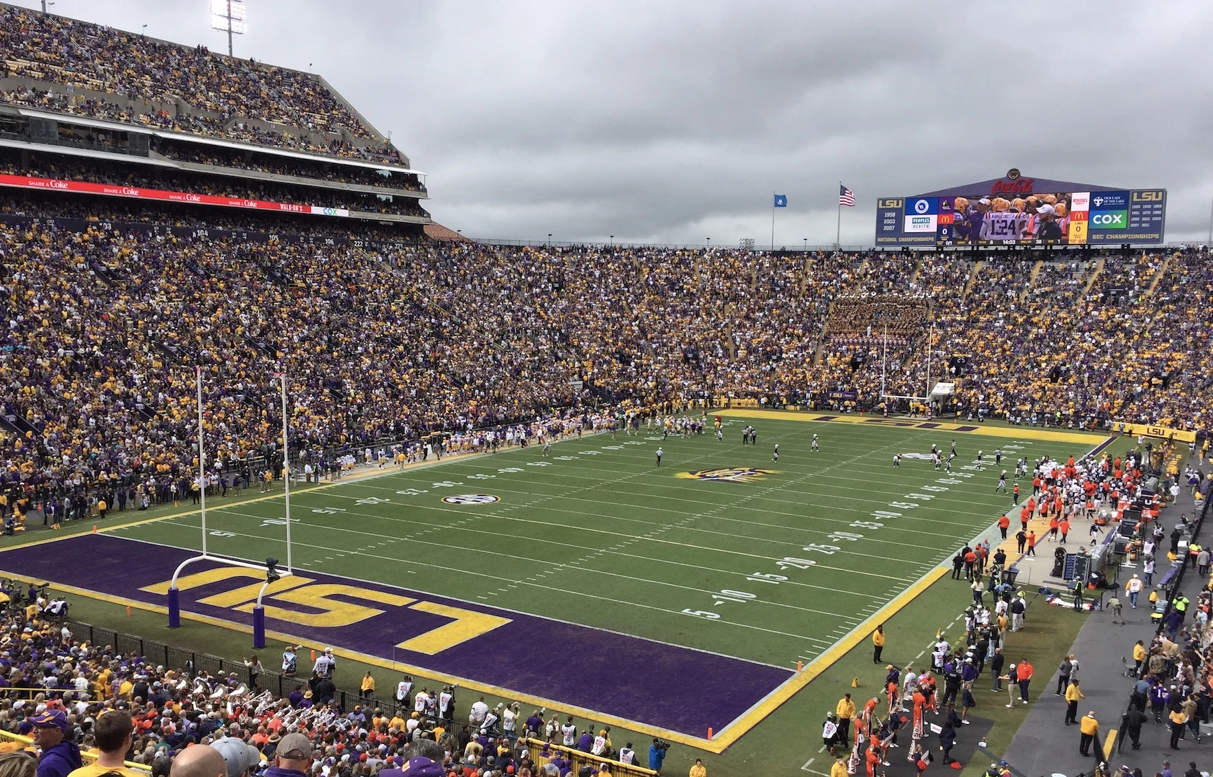 LSU Lights Up New Massive Video Board in Tiger Stadium