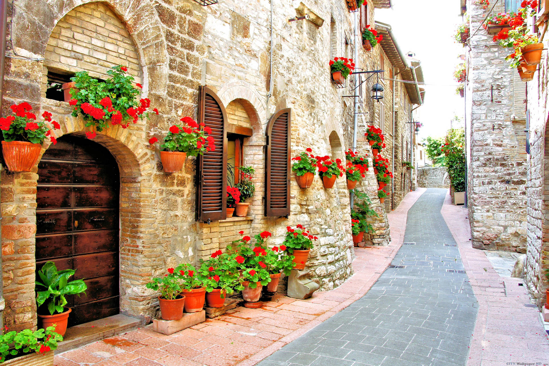 Beautiful Italy Walkways Wallpaper