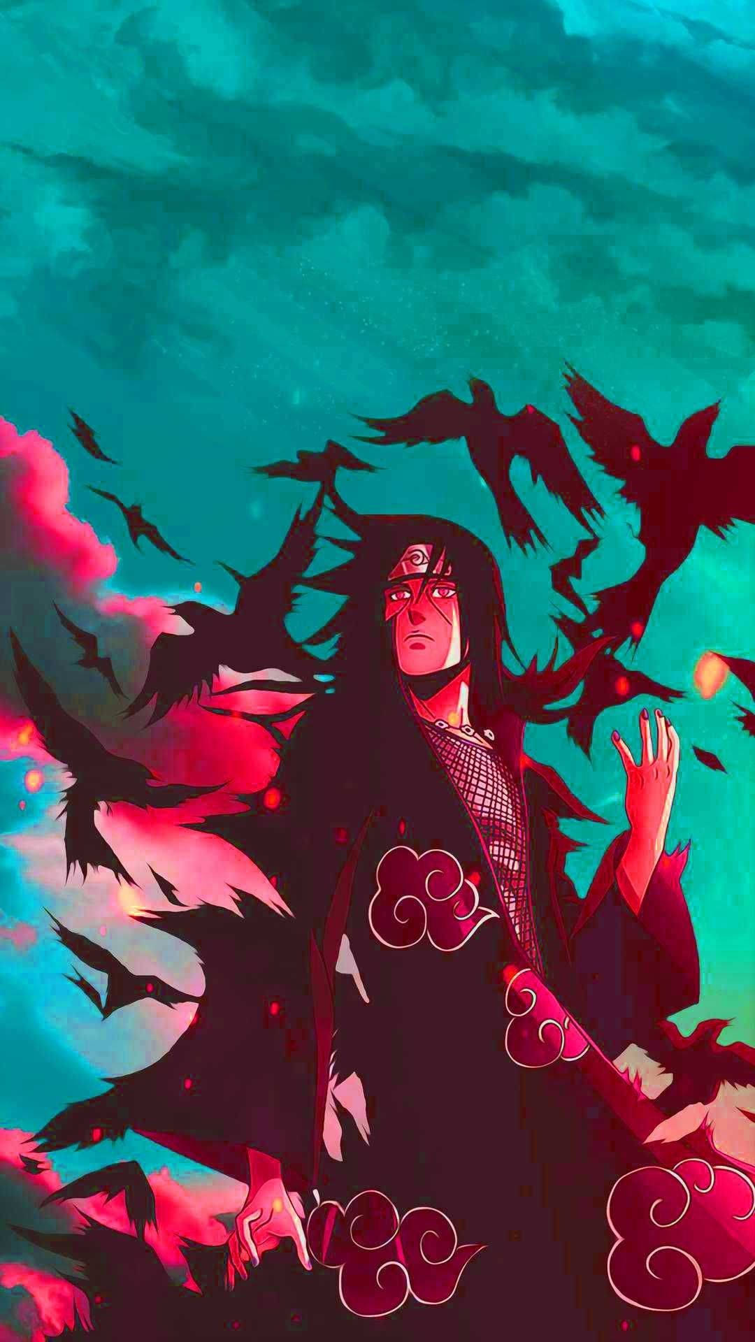Download free Itachi Flying Crows Wallpaper