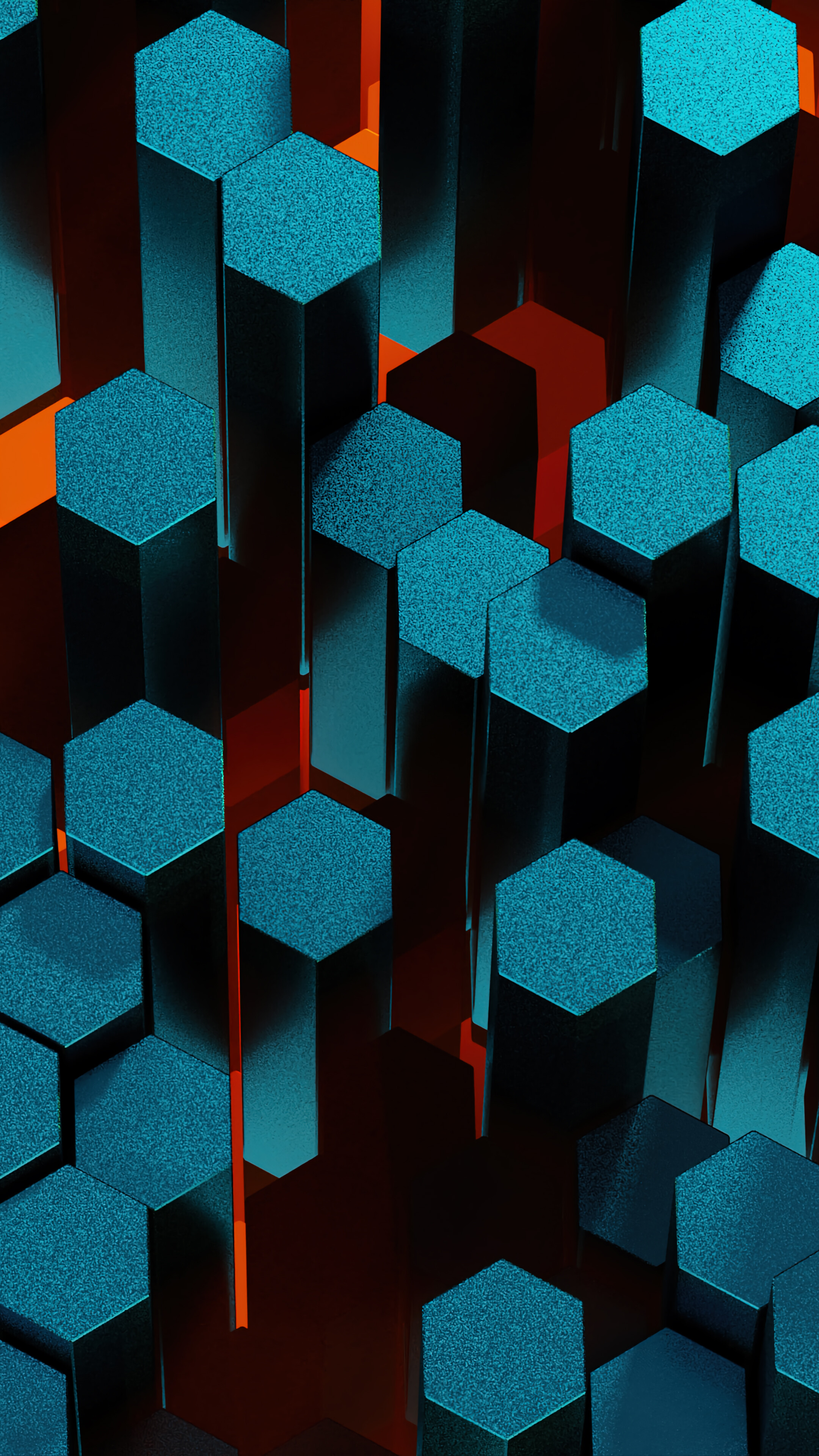 Hexagon 3D Abstract 4K Wallpaper iPhone HD Phone f