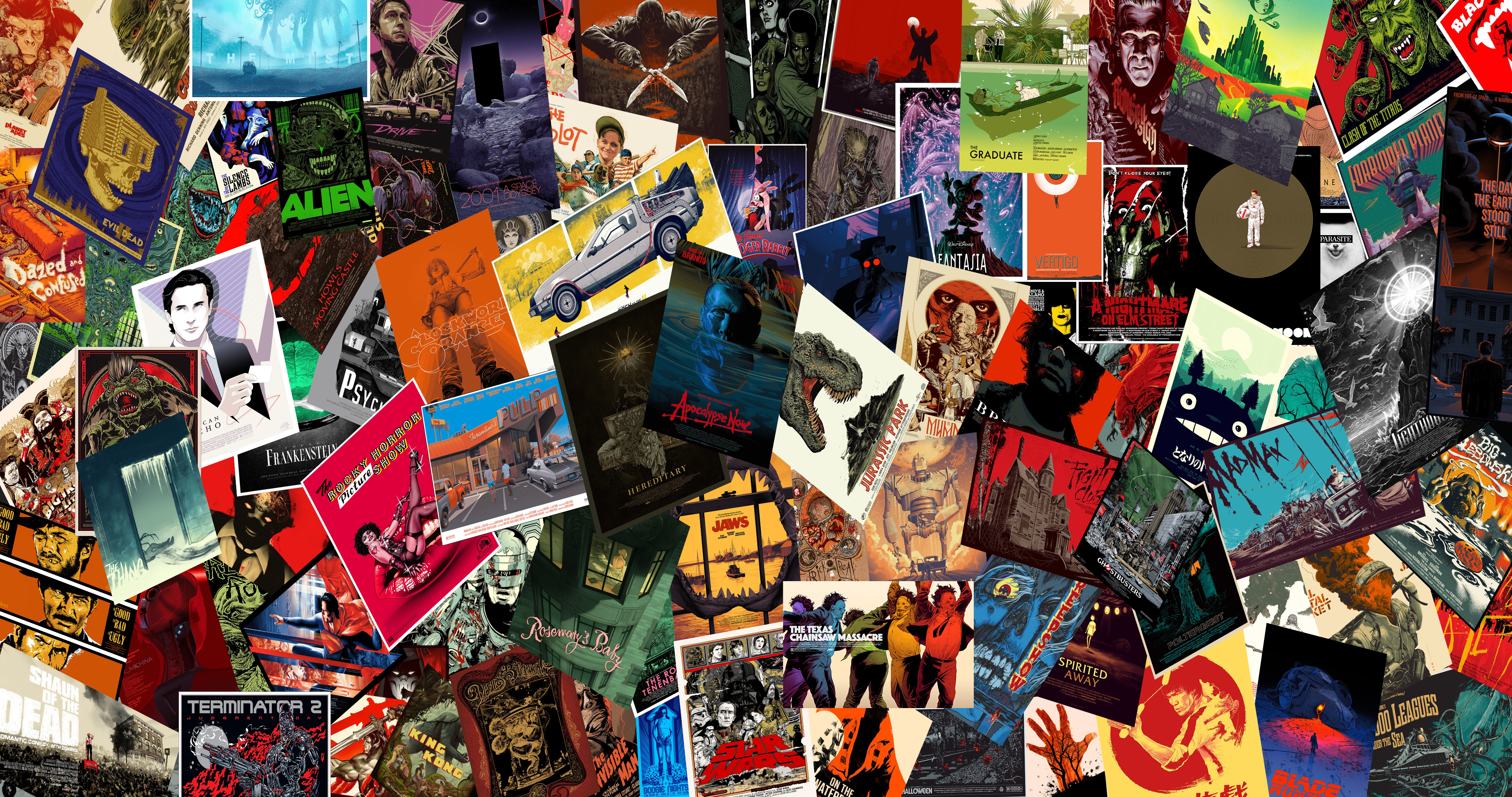 Mondo Movie Posters Collage 4k (4096 x 2160)