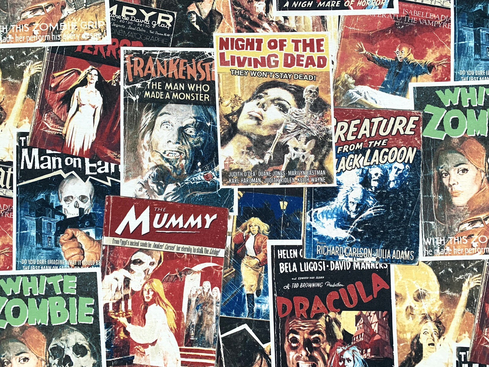 Horror fabric movie posters halloween dracula vampire gothic zombie film pastime
