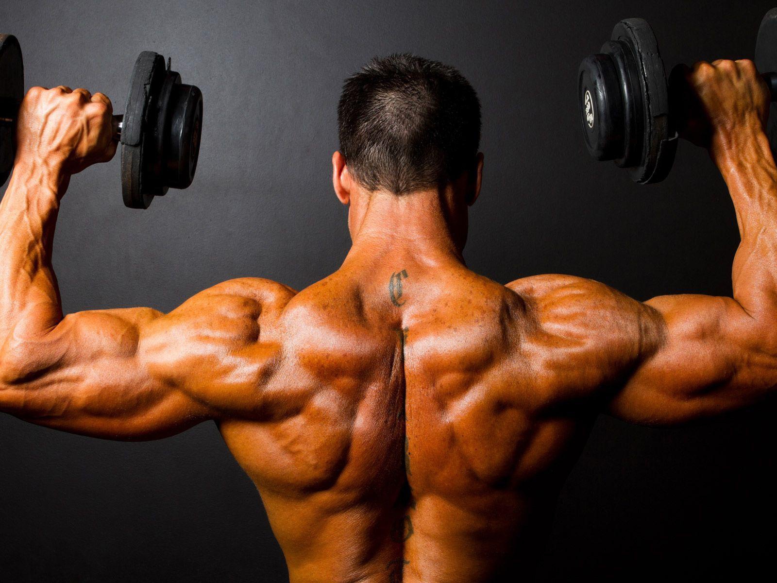 Bodybuilder with a tattoo Desktop wallpaper 1600x1200
