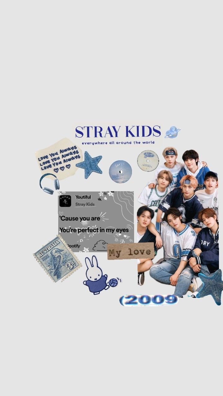 SKZ ✨. Kids collage, Crazy kids, Baby blue aesthetic