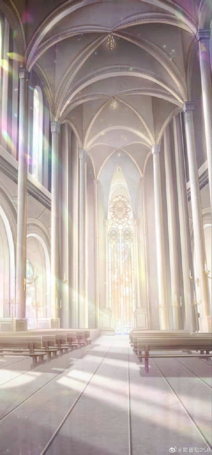 Surreal Church Interior Wallpaper