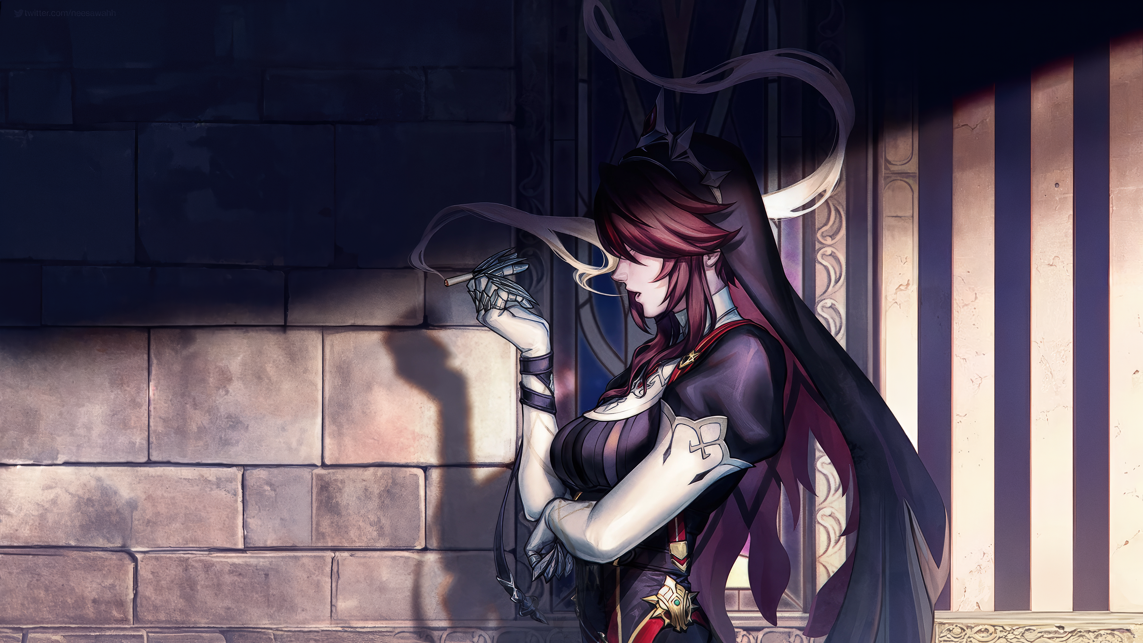 Rosaria not advised near the church (4K Wallpaper Uncrop)