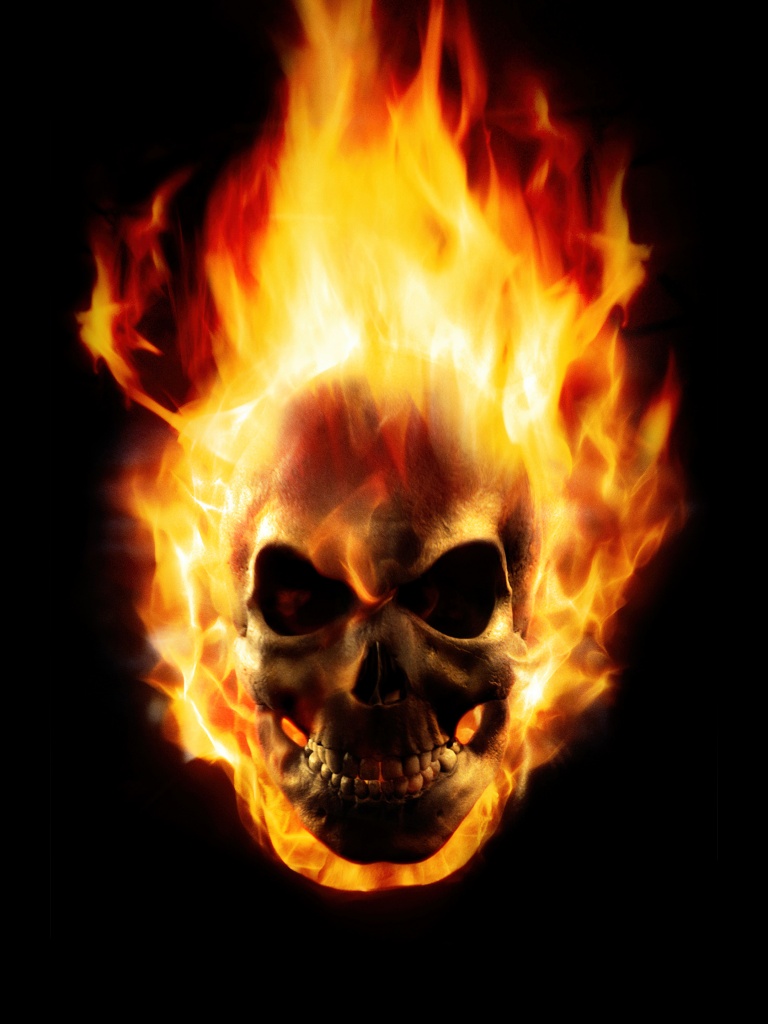 Skull Wallpaper 4K, Fire, 5K, Ghost Rider