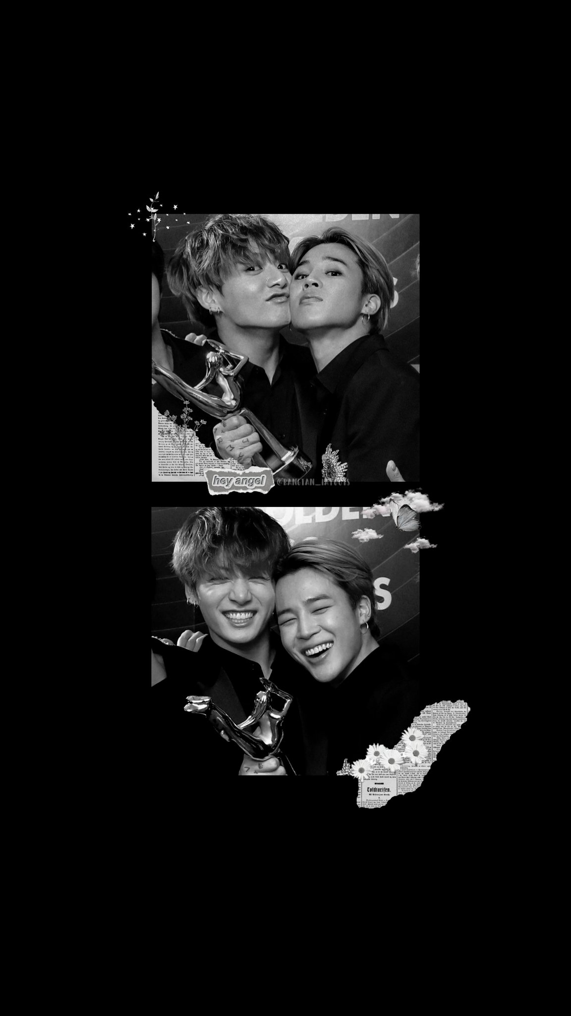 Bts Layouts ⁷ + Ot7.. Black Wallpaper [short & Long Ver.] ⇢ Req ❛ Rt If Using Saving ❛ Give Credits ❛ Dm To Request #BTS #