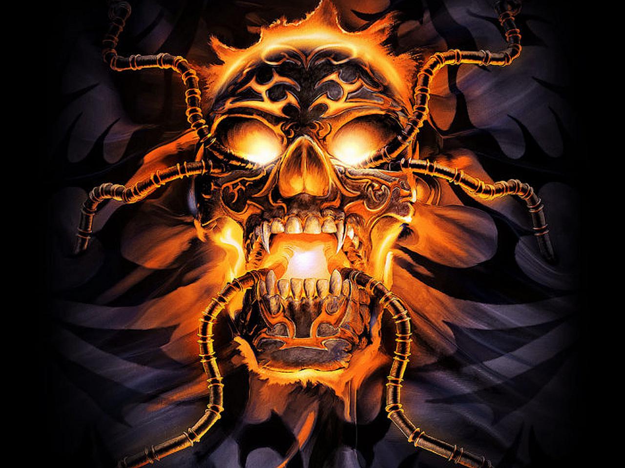 Fire skull - Quality and Resolution Wallpaper