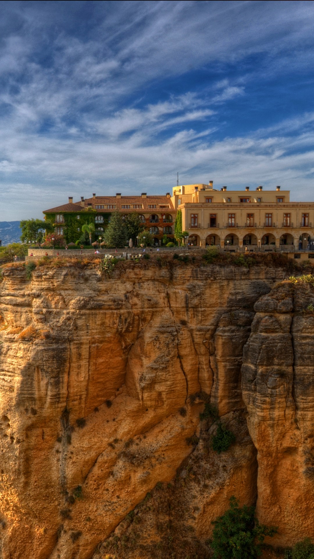 View of Parador of Ronda and its new bridge, Spain. Windows Spotlight Image