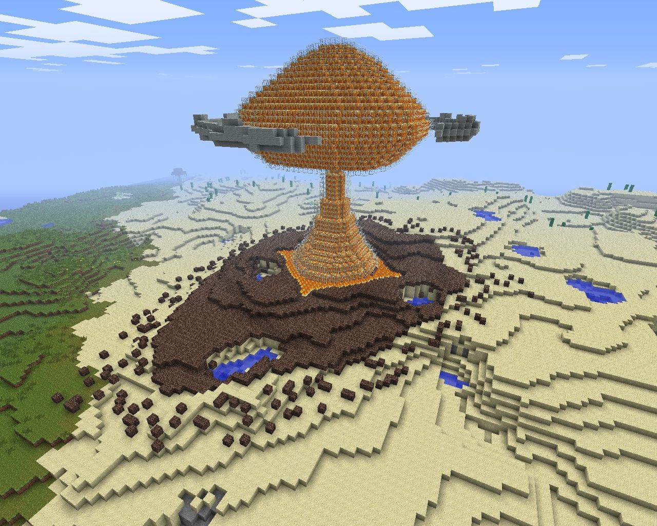 Nuclear Mushroom Cloud Minecraft Map