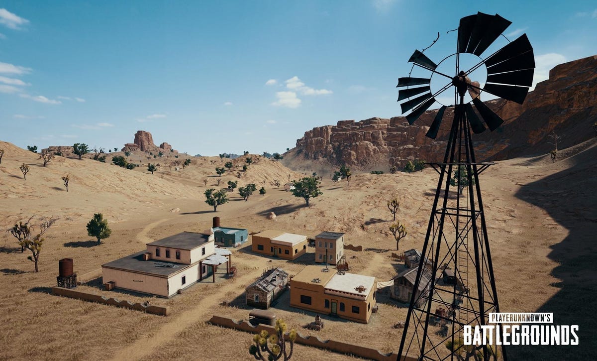 PUBG's desert map Miramar, in picture
