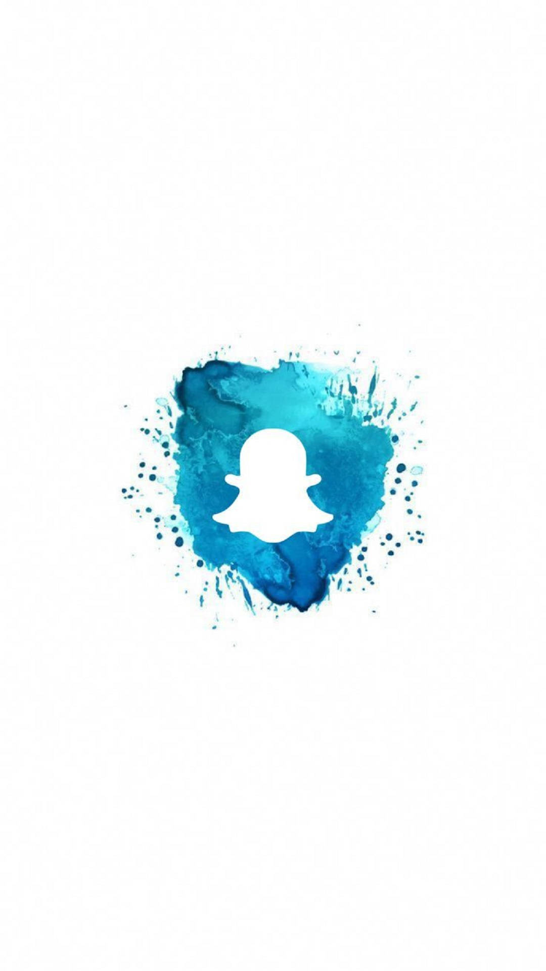 Download Snapchat Blue Watercolor Icon Wallpaper