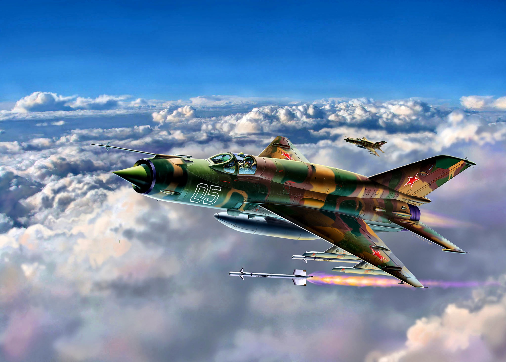 Download Warplane Aircraft Jet Fighter Military Mikoyan Gurevich MiG 21 HD Wallpaper