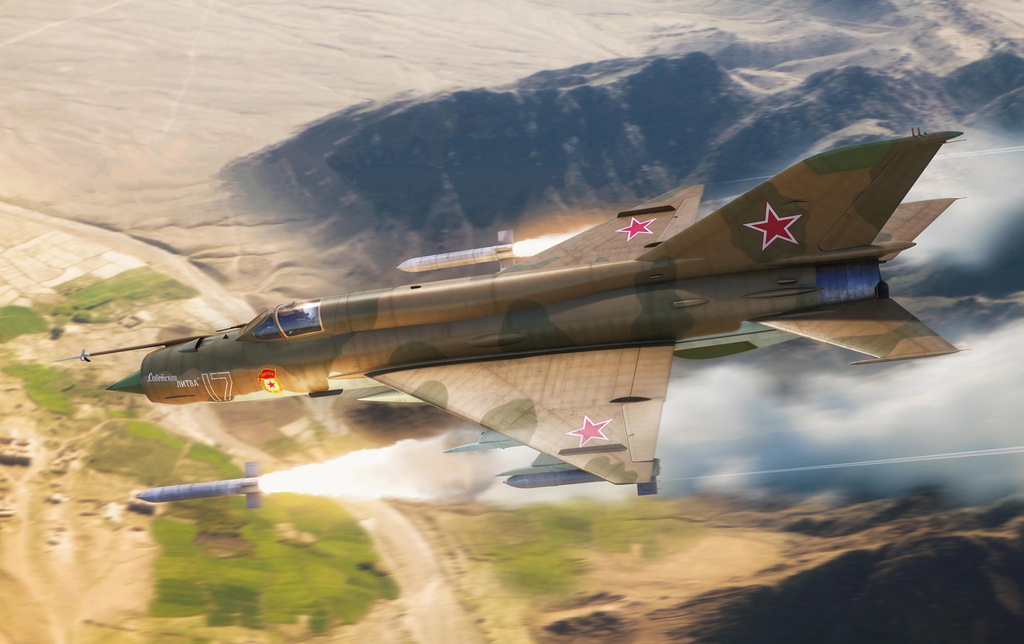 Download Warplane Jet Fighter Military Mikoyan Gurevich MiG 21 HD Wallpaper