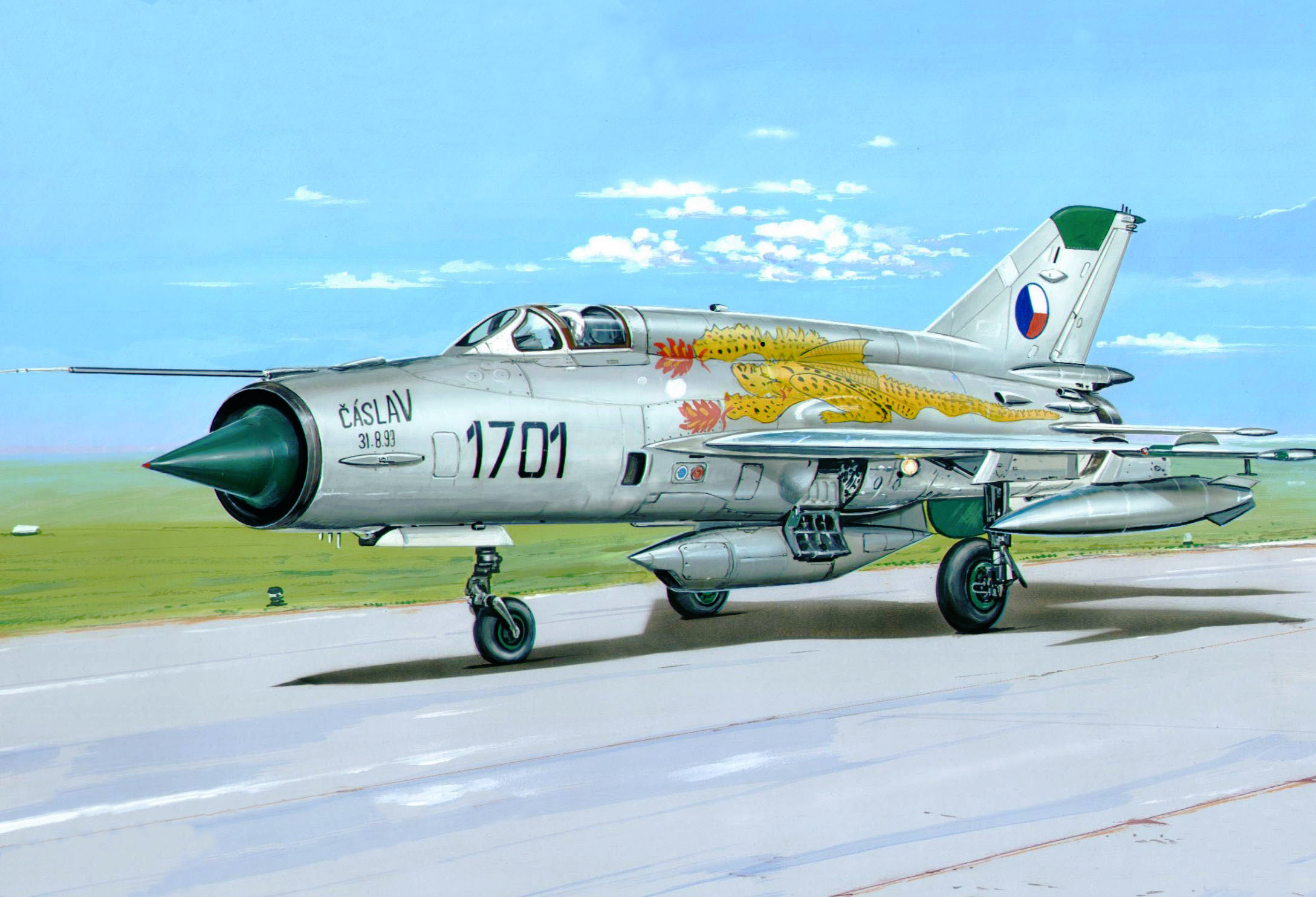 Wallpaper War, Art, Painting, Jet, Avaition, Mikoyan Gurevich MiG 21 For Mobile And Desktop, Section авиация, Resolution 2177x1484