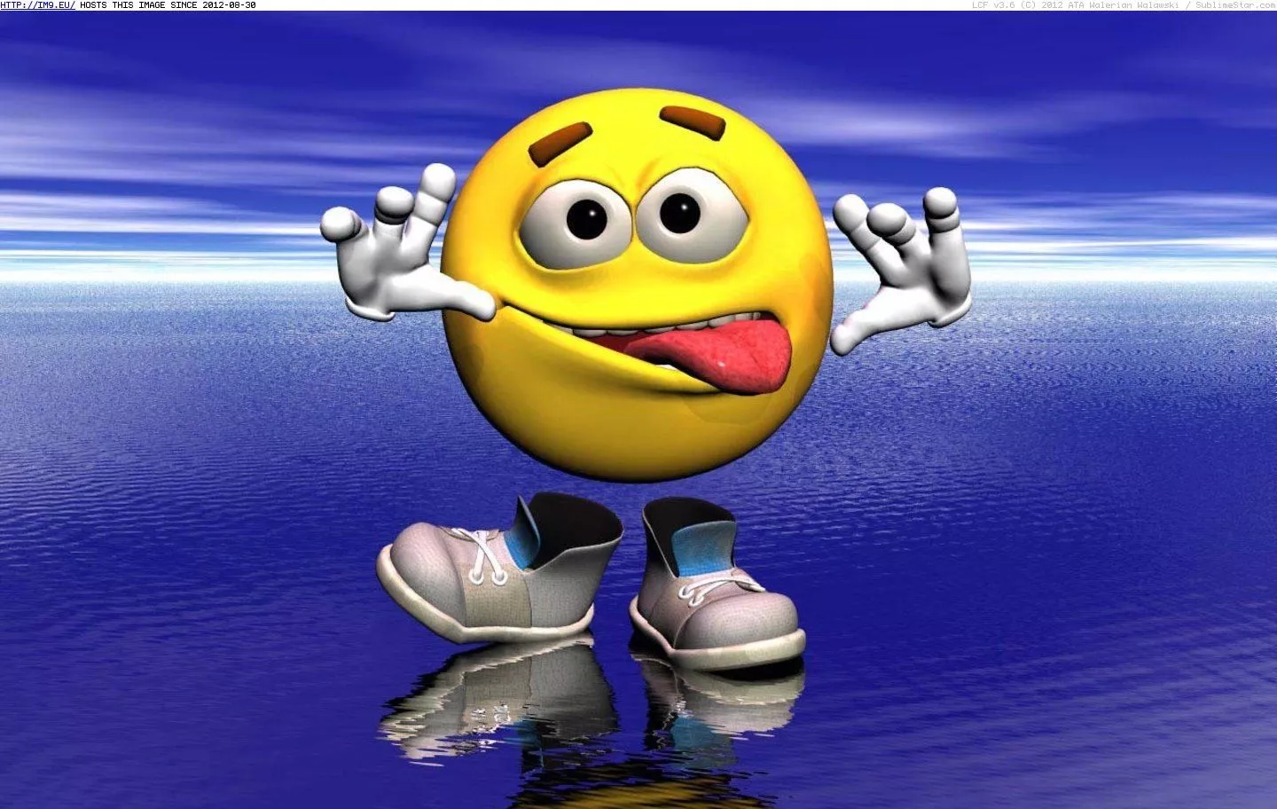 Blue Smiley Love Emoticons HD And Background For Pc wallpaper