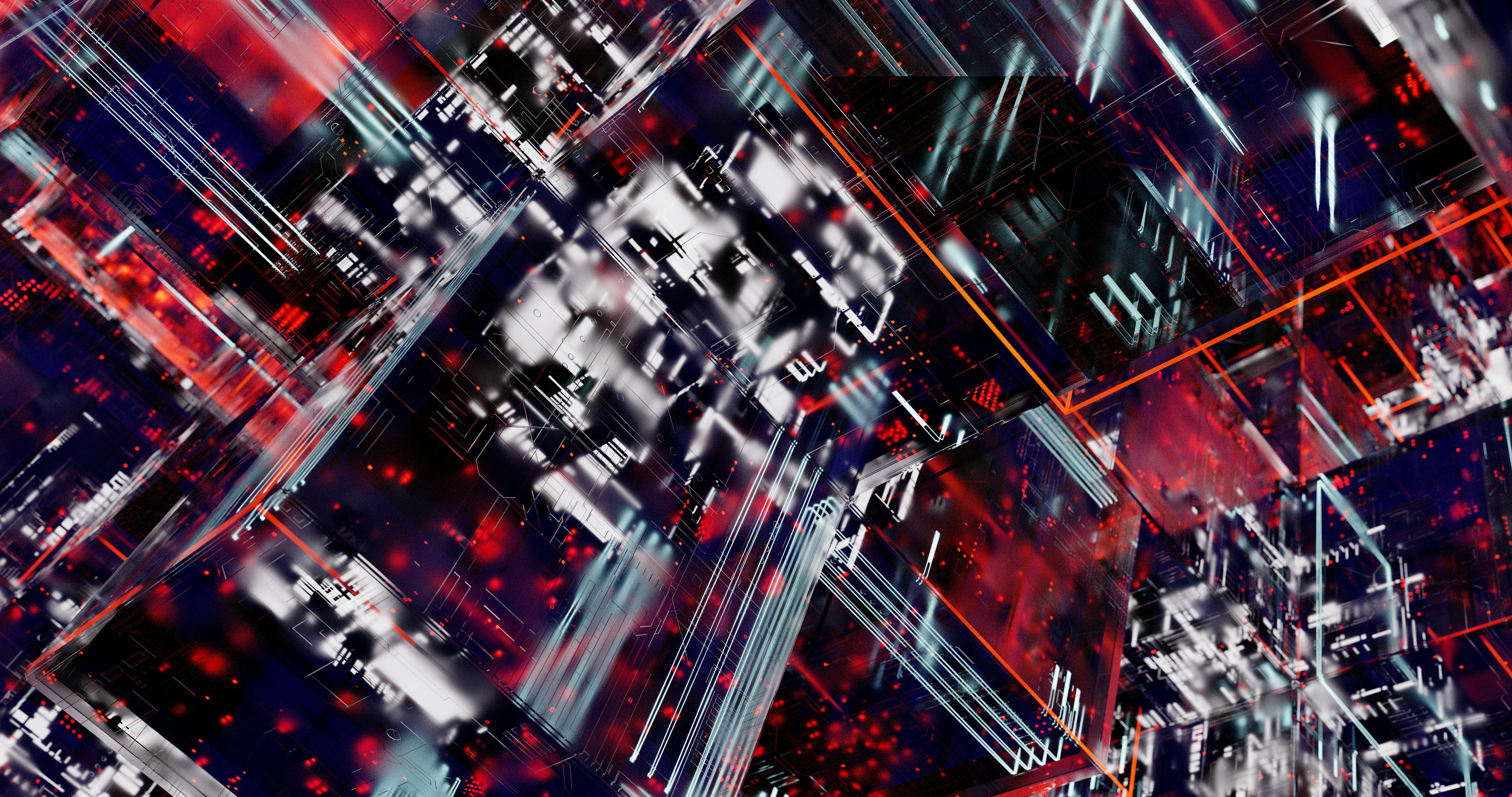 Futuristic Digital Circuit Board Art · Free