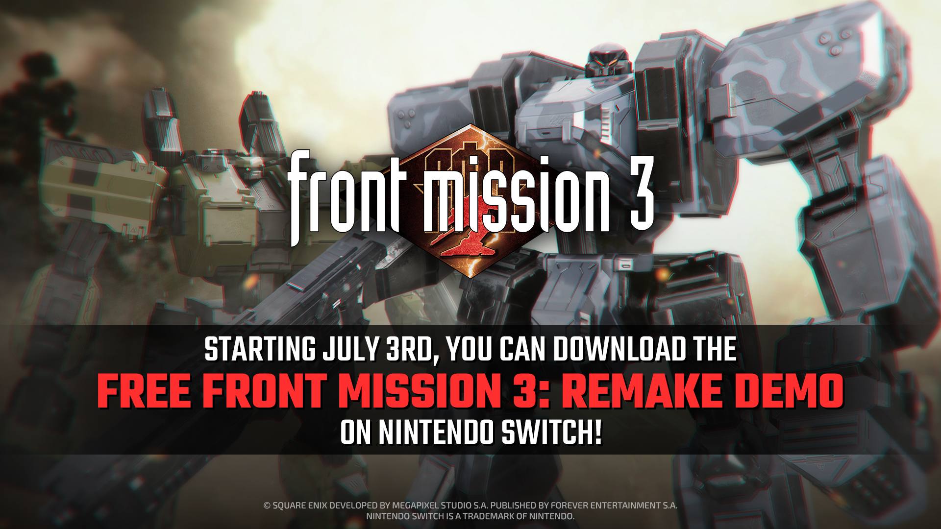 FRONT MISSION Remakes MISSION 3: Remake Gets Free Nintendo Switch Demo on July 3rd!