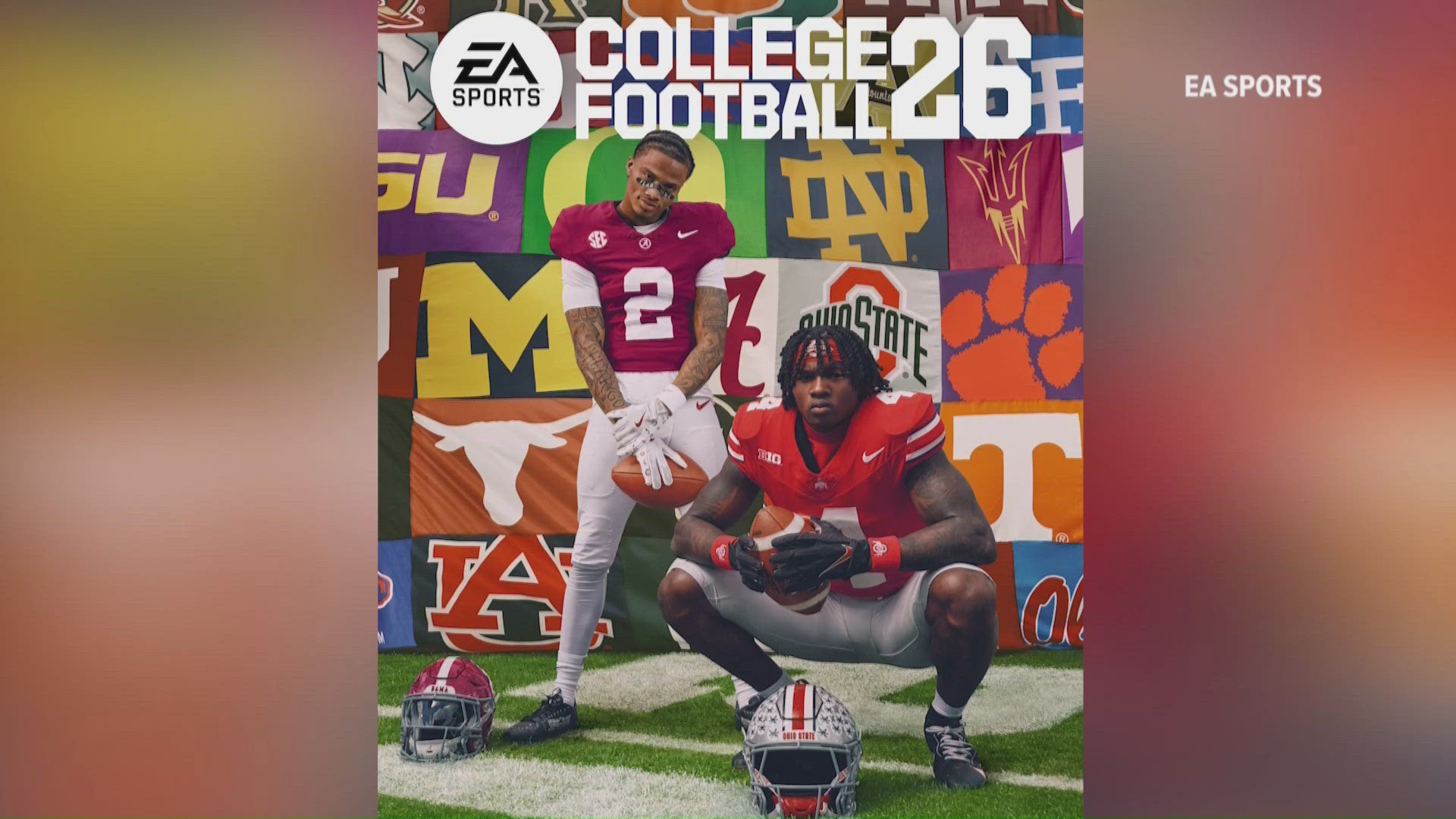 Ryan Williams on the EA Sports College Football 26 video game cover