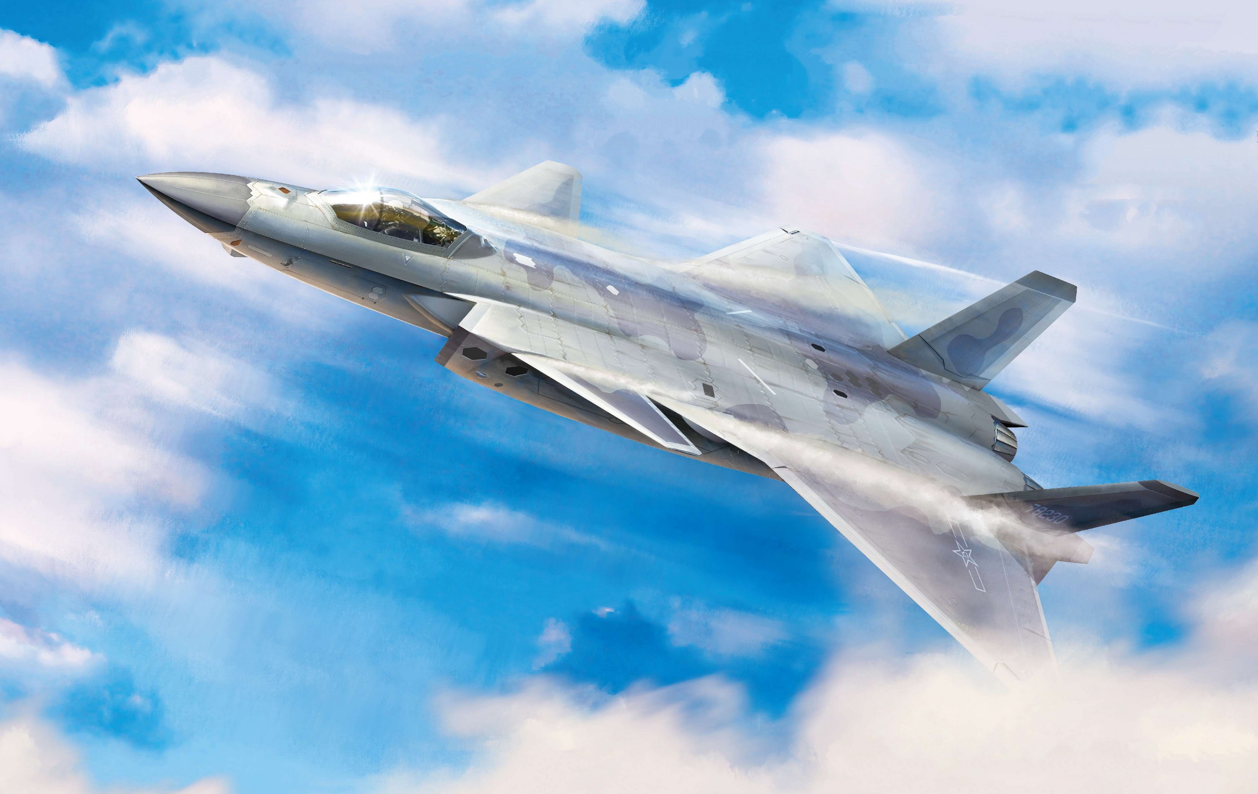 Download Warplane Aircraft Jet Fighter Military Chengdu J 20 HD Wallpaper