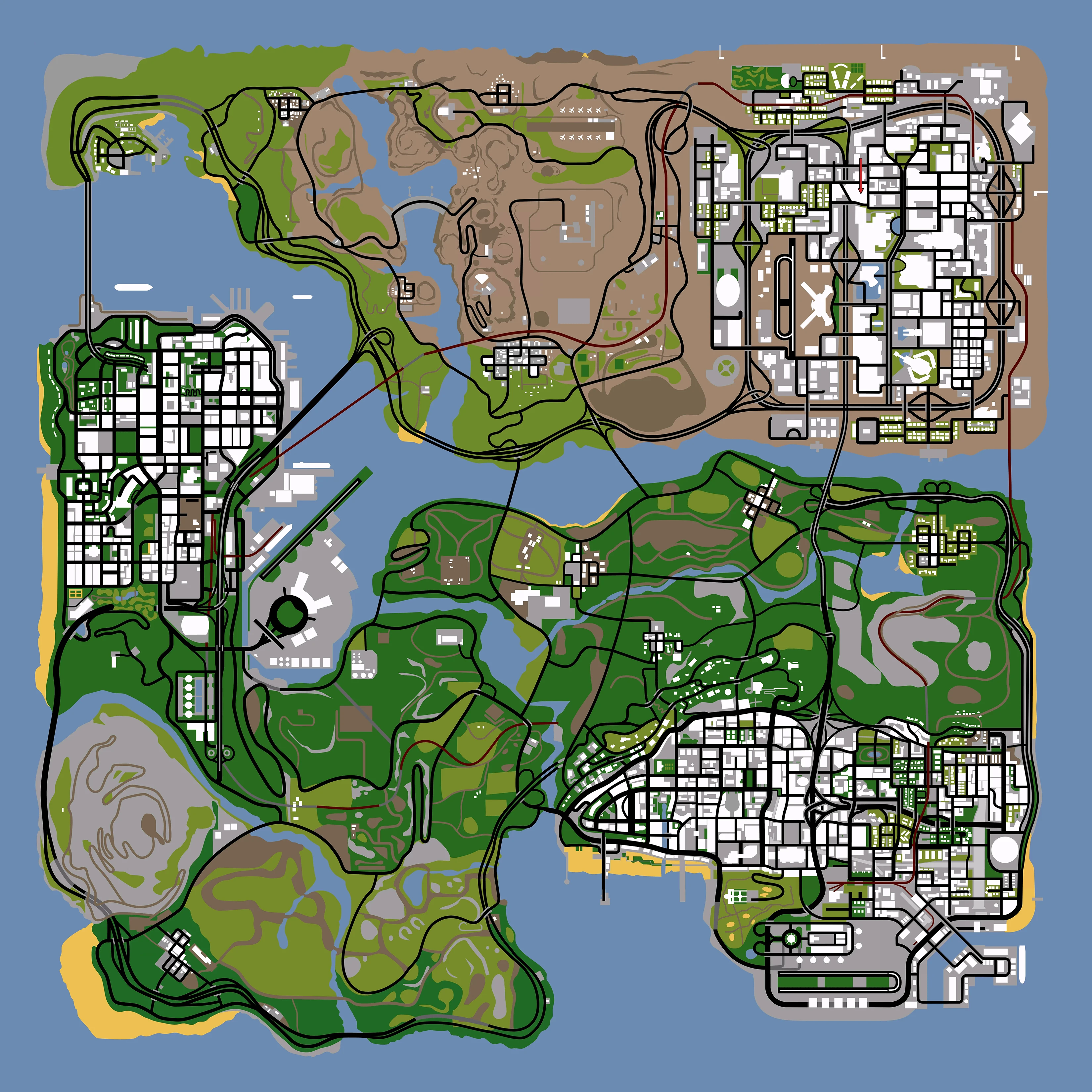Grand Theft Auto: San Andreas Maps