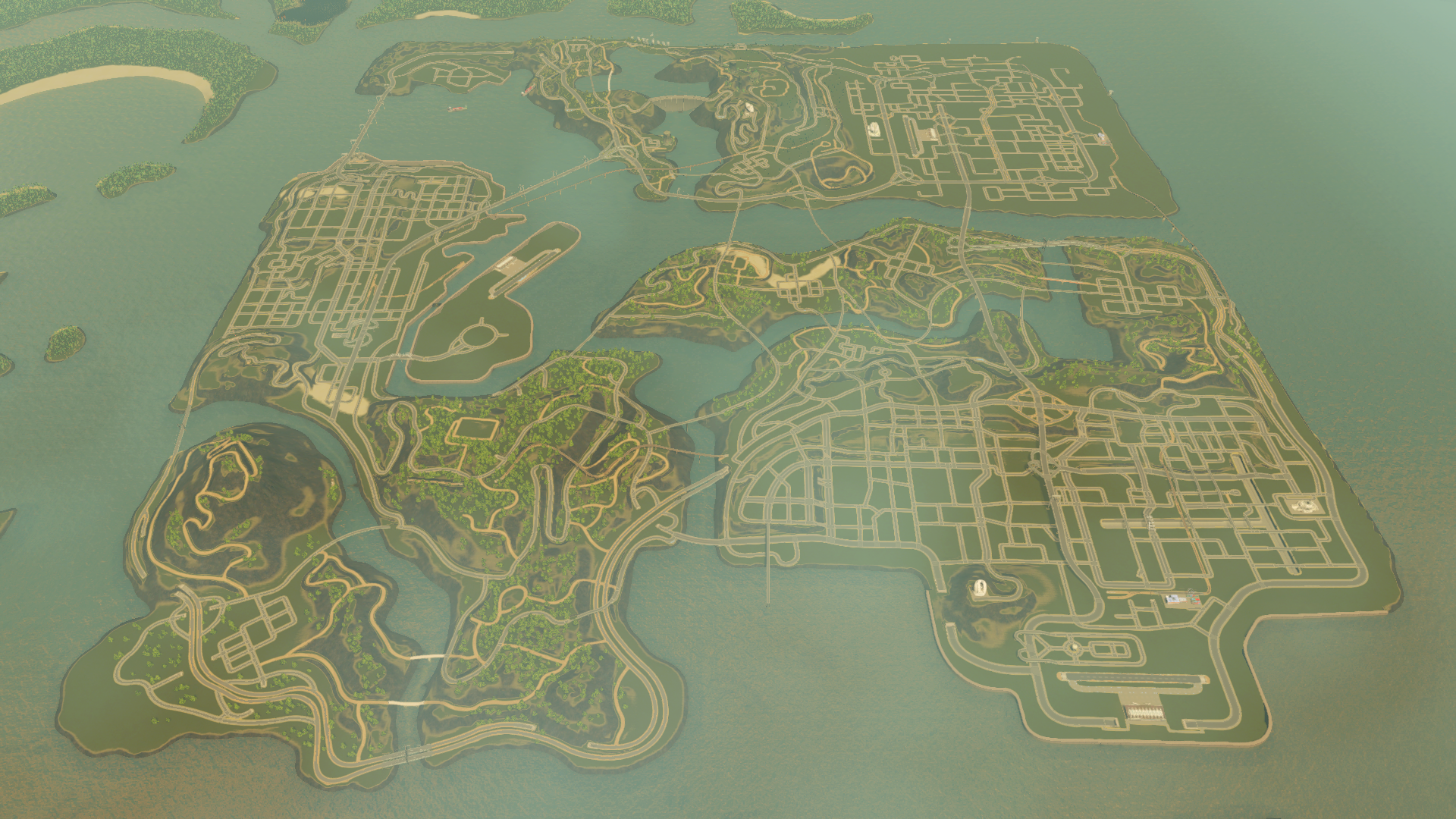 I have fully recreated the GTA San Andreas map road layout without mods (Xbox)