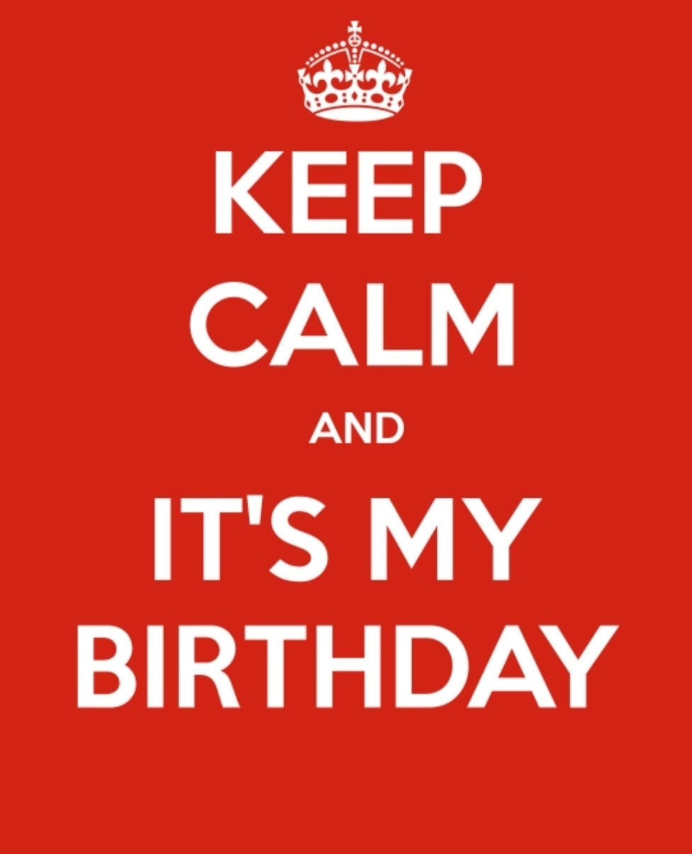 Keep calm it's my birthday!!!. It feels like I'm growing more and more.