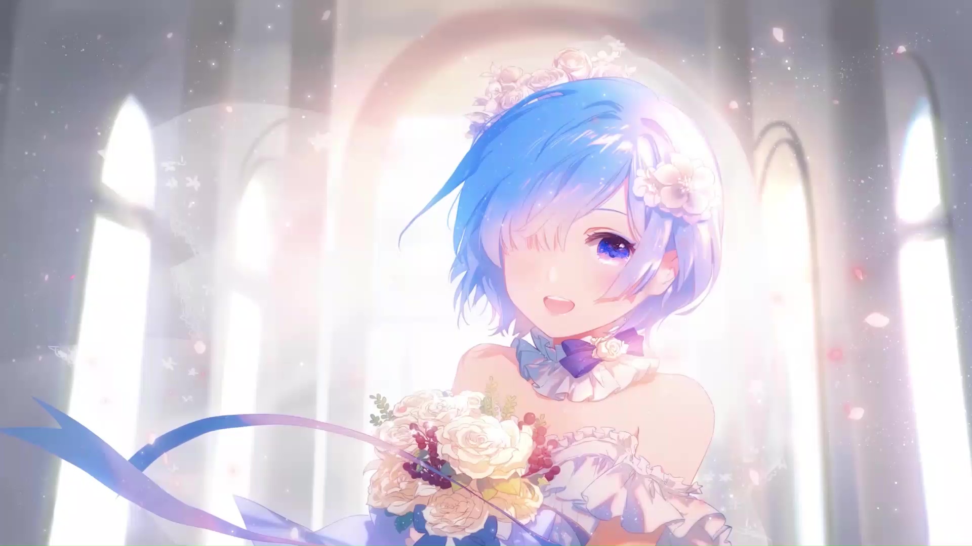 Rem In Wedding Dress Re:Zero Live Wallpaper