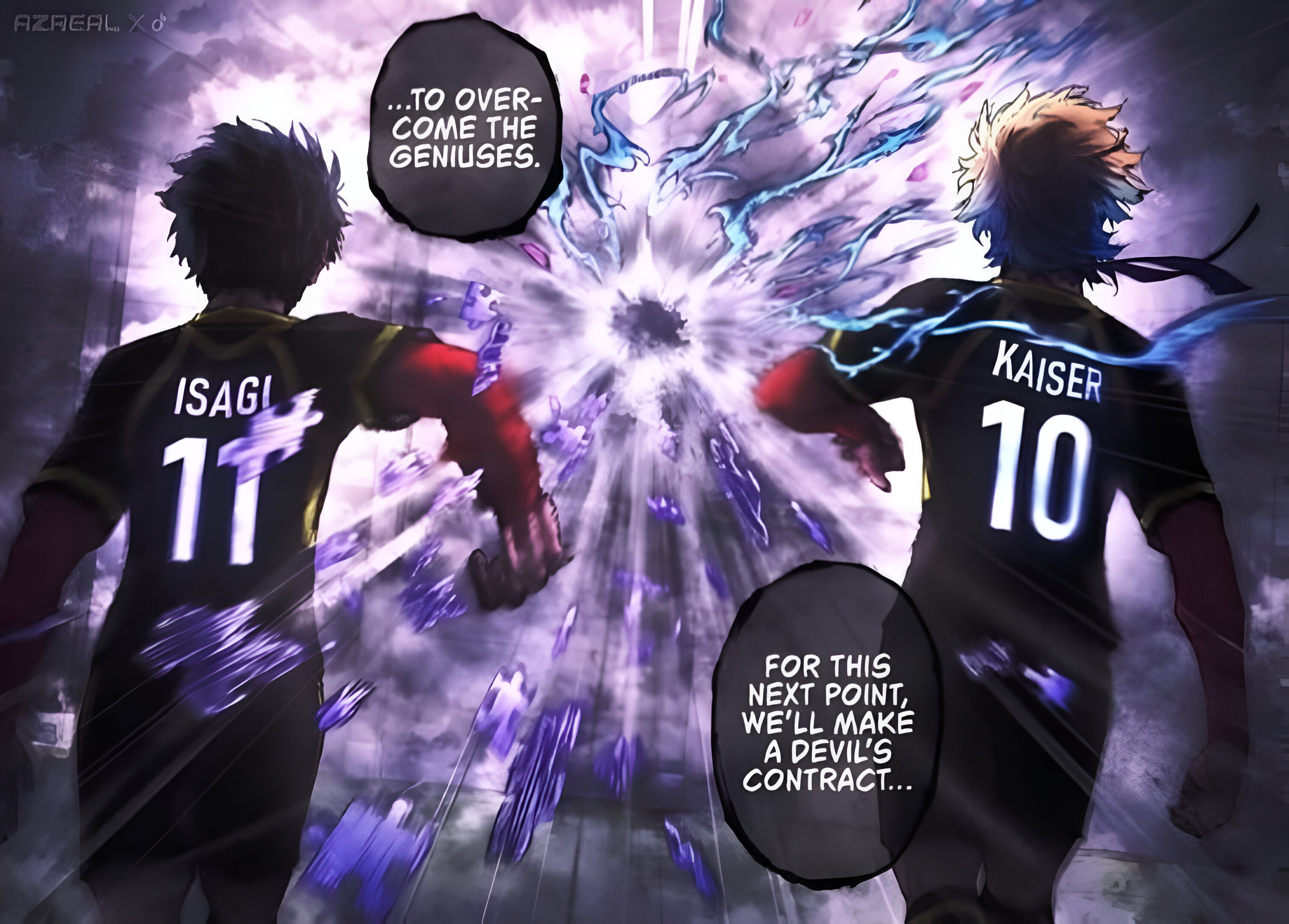 Blue Lock HD Wallpaper: Isagi Yoichi & Michael Kaiser Unite