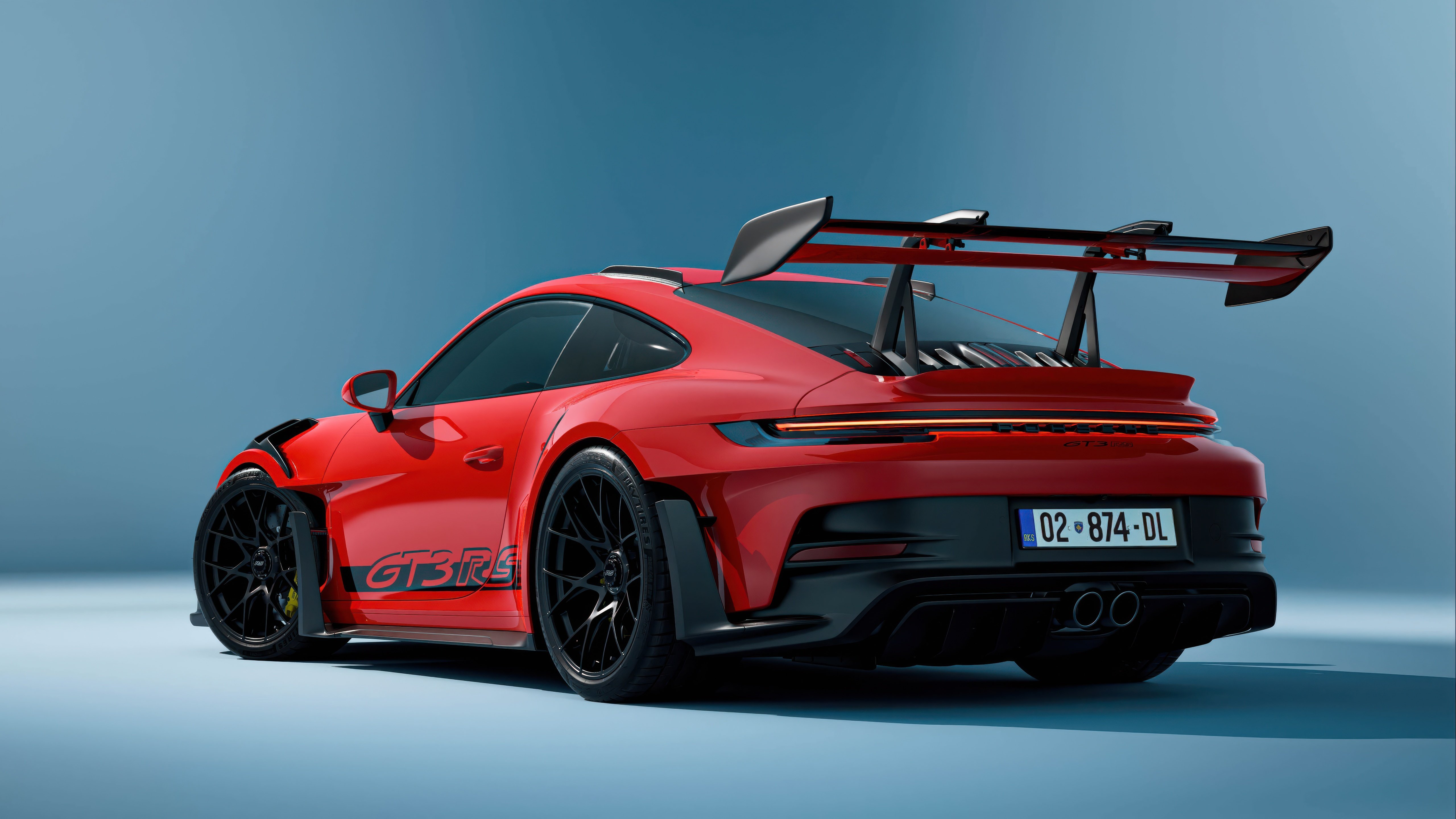 Red Porsche 911 GT3 RS Wallpaper 5k for Desktop