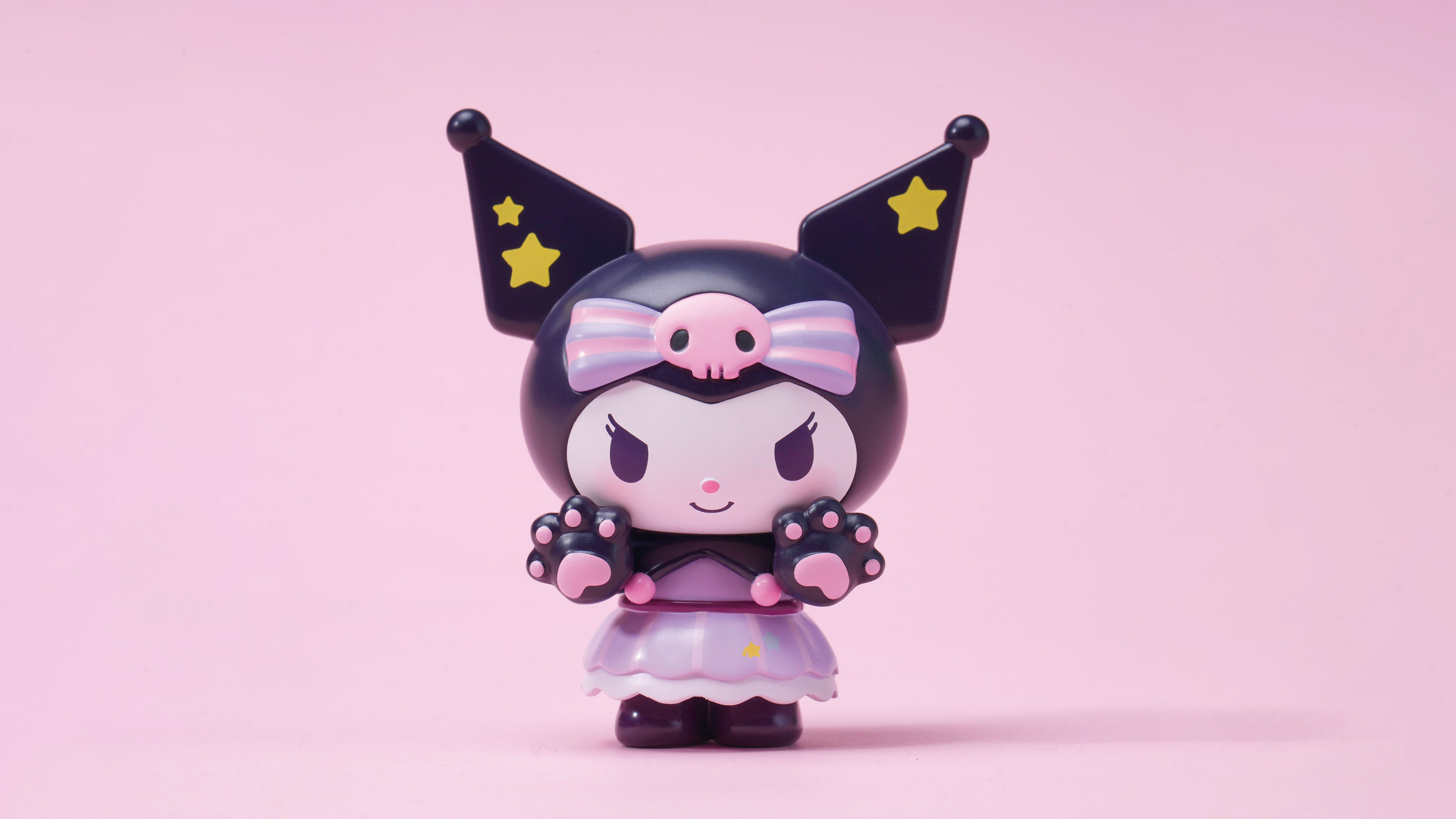 Kuromi Wallpaper 4K, My Melody, Pink aesthetic