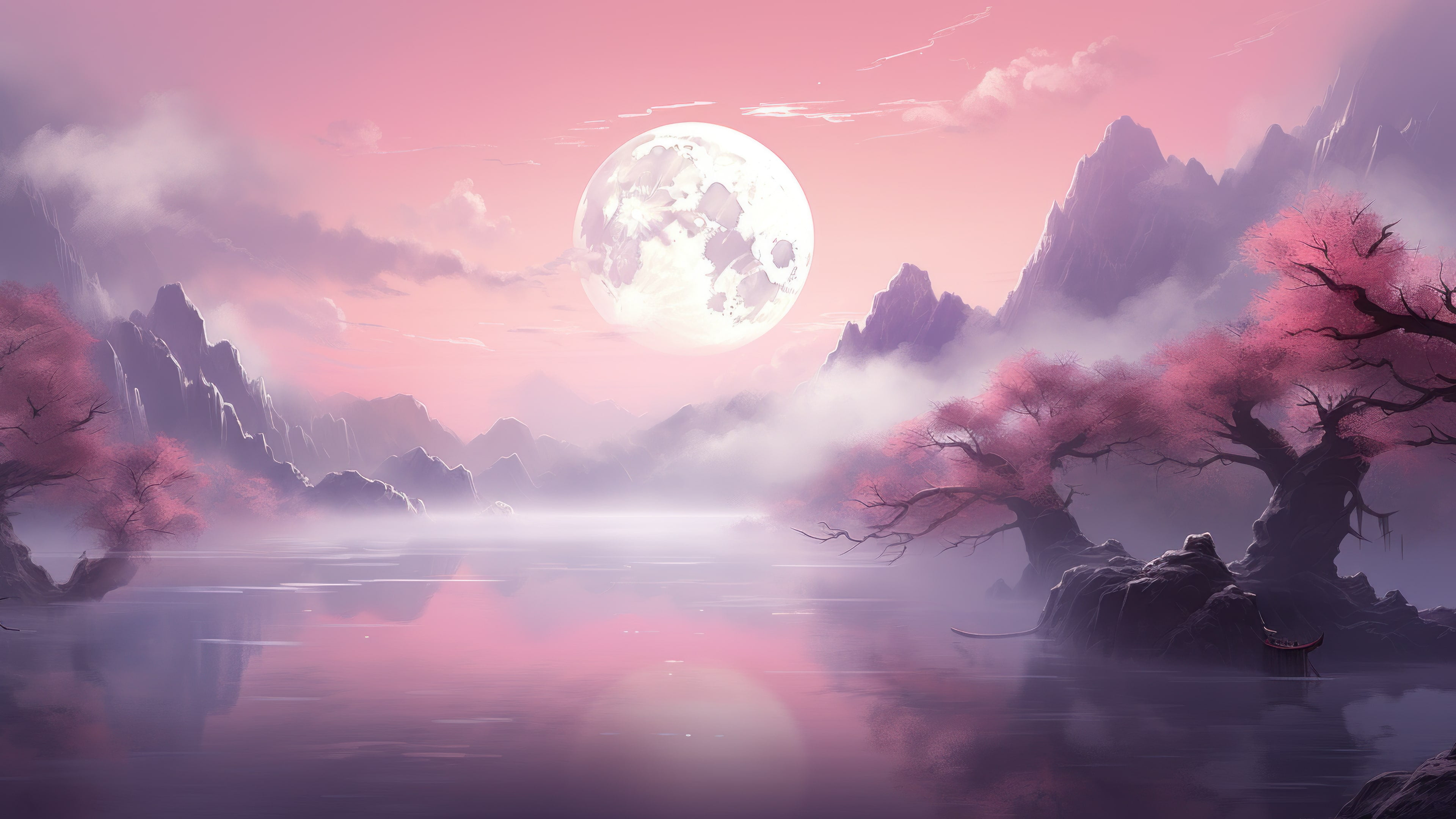 Japanese Cherry Blossom Scenery 4K Wallpaper Free 4K Desktop Wallpaper